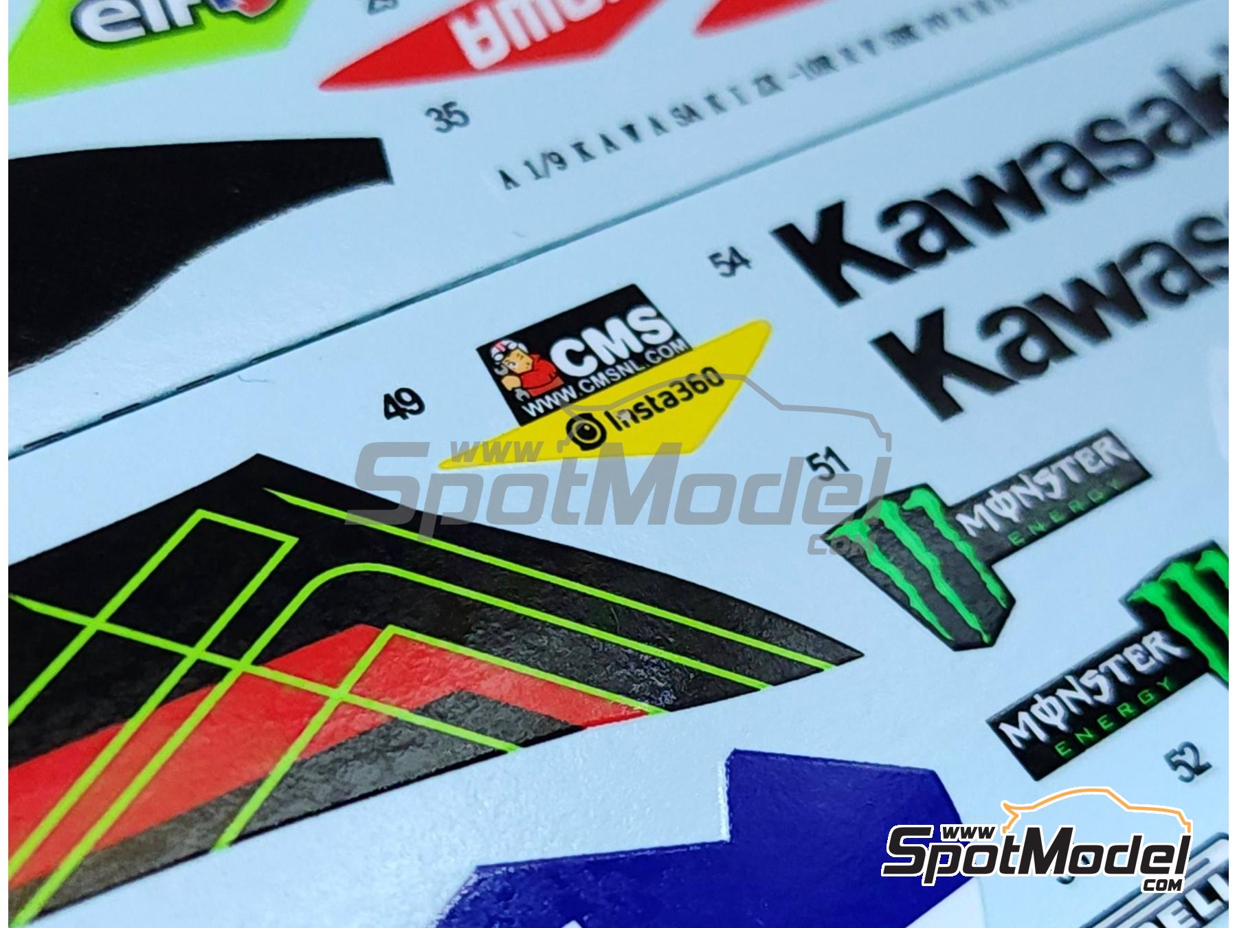 Image 8: Kawasaki ZX-10RR Equipo Kawasaki Racing Team patrocinado por Cheshire Mouldings - Campeonato del Mundo de Superbikes 2023 | Decoraci&oacute;n en escala&nbsp;1/9 fabricado por Khaled Models (ref.&nbsp;MS053)