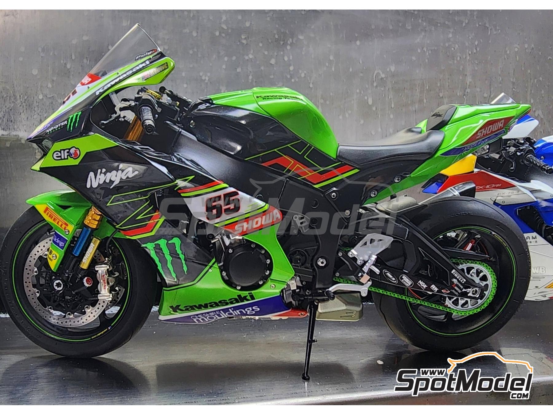 Image 10: Kawasaki ZX-10RR Equipo Kawasaki Racing Team patrocinado por Cheshire Mouldings - Campeonato del Mundo de Superbikes 2023 | Decoraci&oacute;n en escala&nbsp;1/9 fabricado por Khaled Models (ref.&nbsp;MS053)