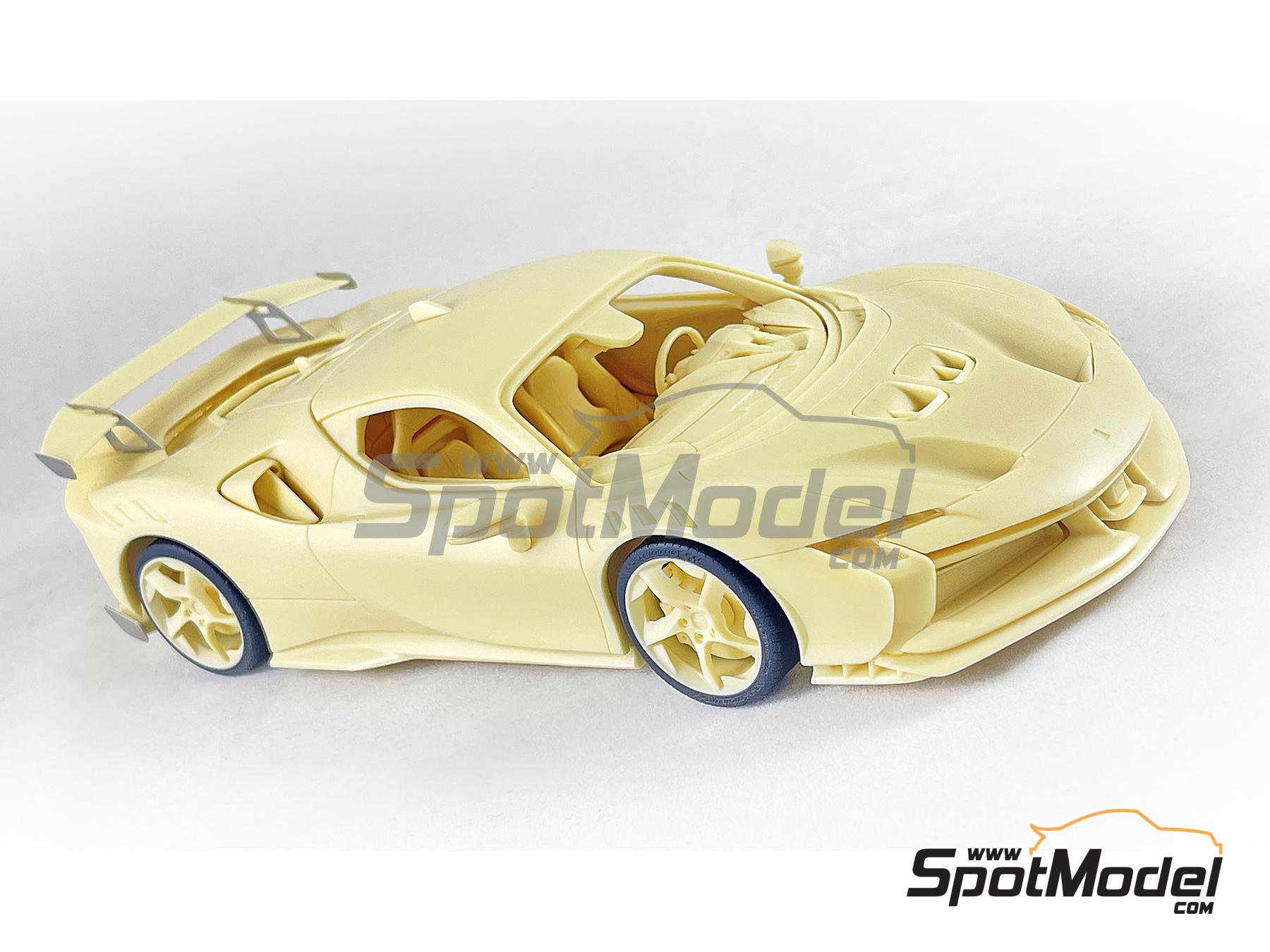 Image 1: Ferrari SF90XX Stradale | Car scale model kit in 1/24 scale manufactured by Kitbox PZY Model (ref.&nbsp;KB08-13, also PZY-012)