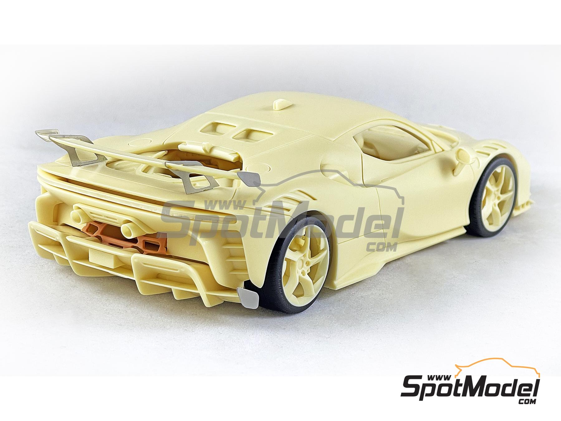 Image 3: Ferrari SF90XX Stradale | Car scale model kit in 1/24 scale manufactured by Kitbox PZY Model (ref.&nbsp;KB08-13, also PZY-012)