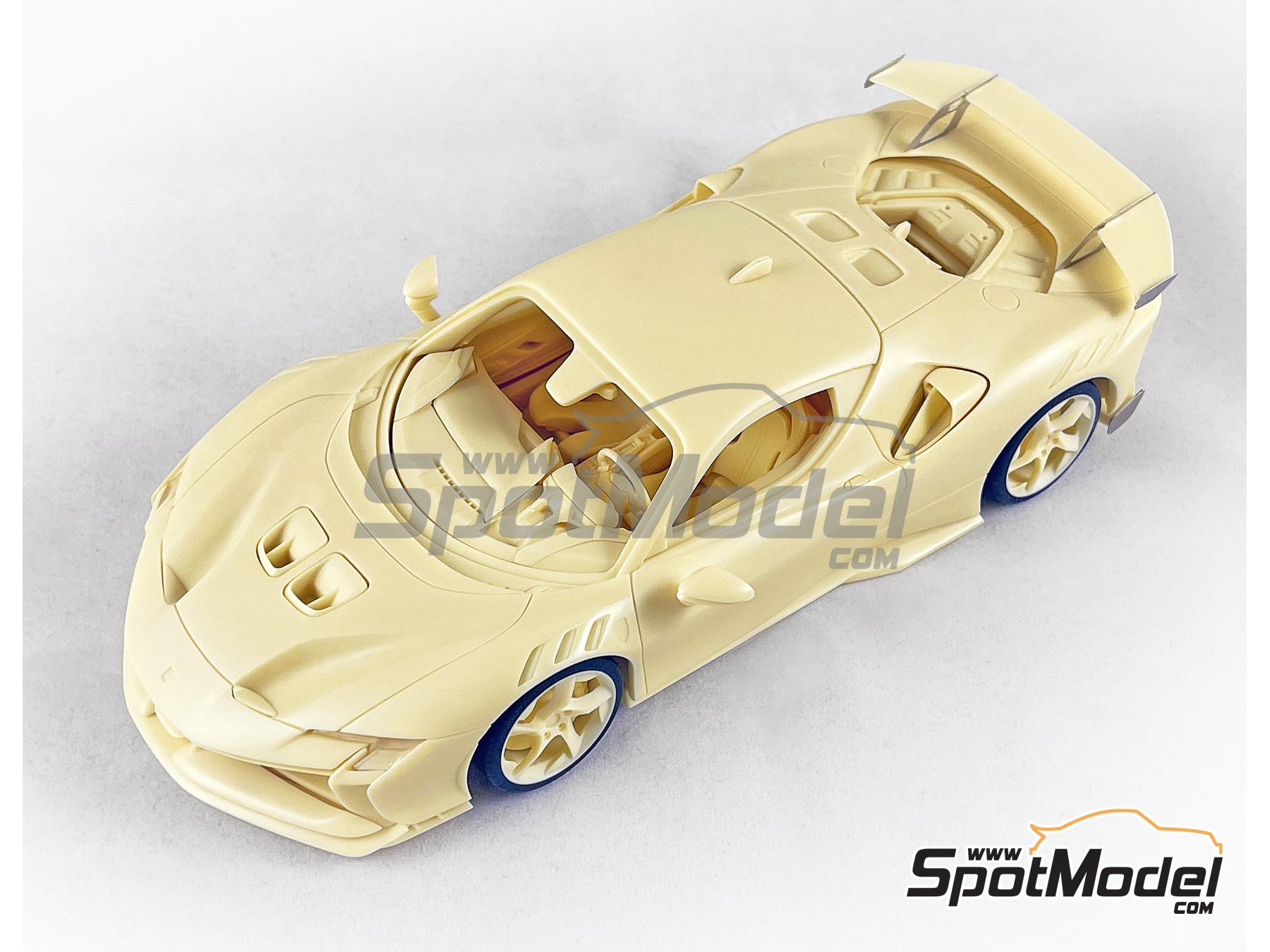 Image 4: Ferrari SF90XX Stradale | Car scale model kit in 1/24 scale manufactured by Kitbox PZY Model (ref.&nbsp;KB08-13, also PZY-012)