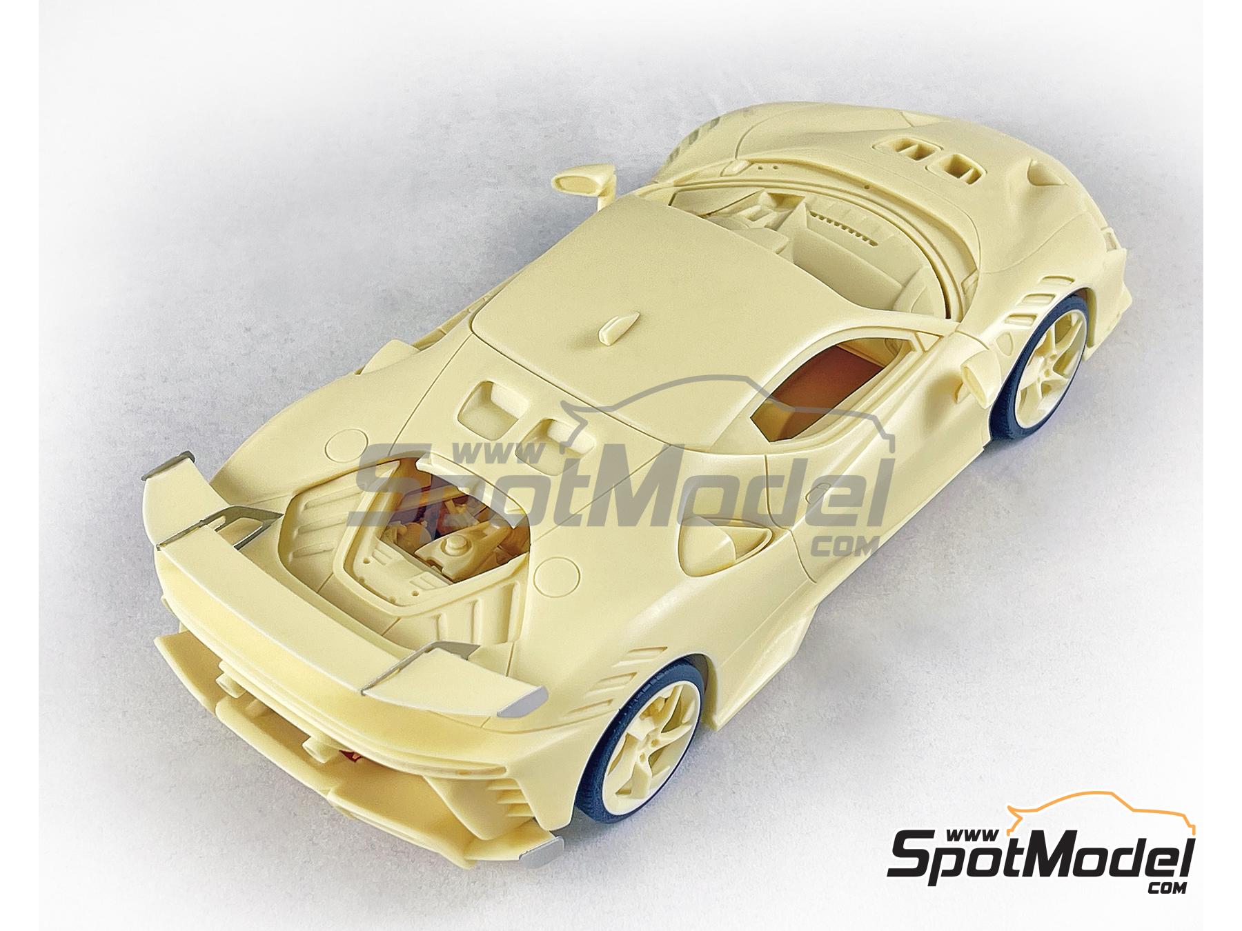 Image 5: Ferrari SF90XX Stradale | Car scale model kit in 1/24 scale manufactured by Kitbox PZY Model (ref.&nbsp;KB08-13, also PZY-012)