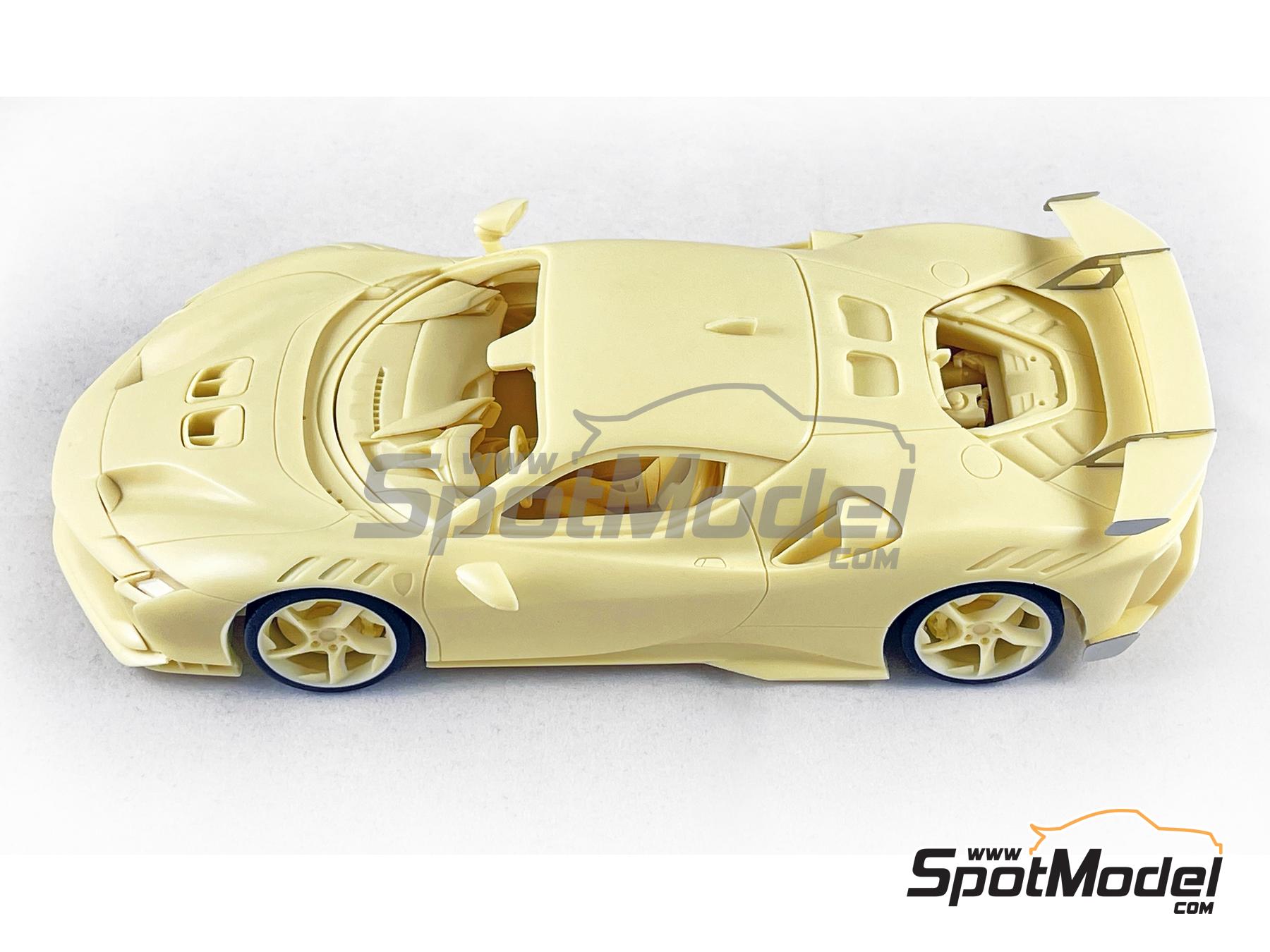 Image 6: Ferrari SF90XX Stradale | Car scale model kit in 1/24 scale manufactured by Kitbox PZY Model (ref.&nbsp;KB08-13, also PZY-012)