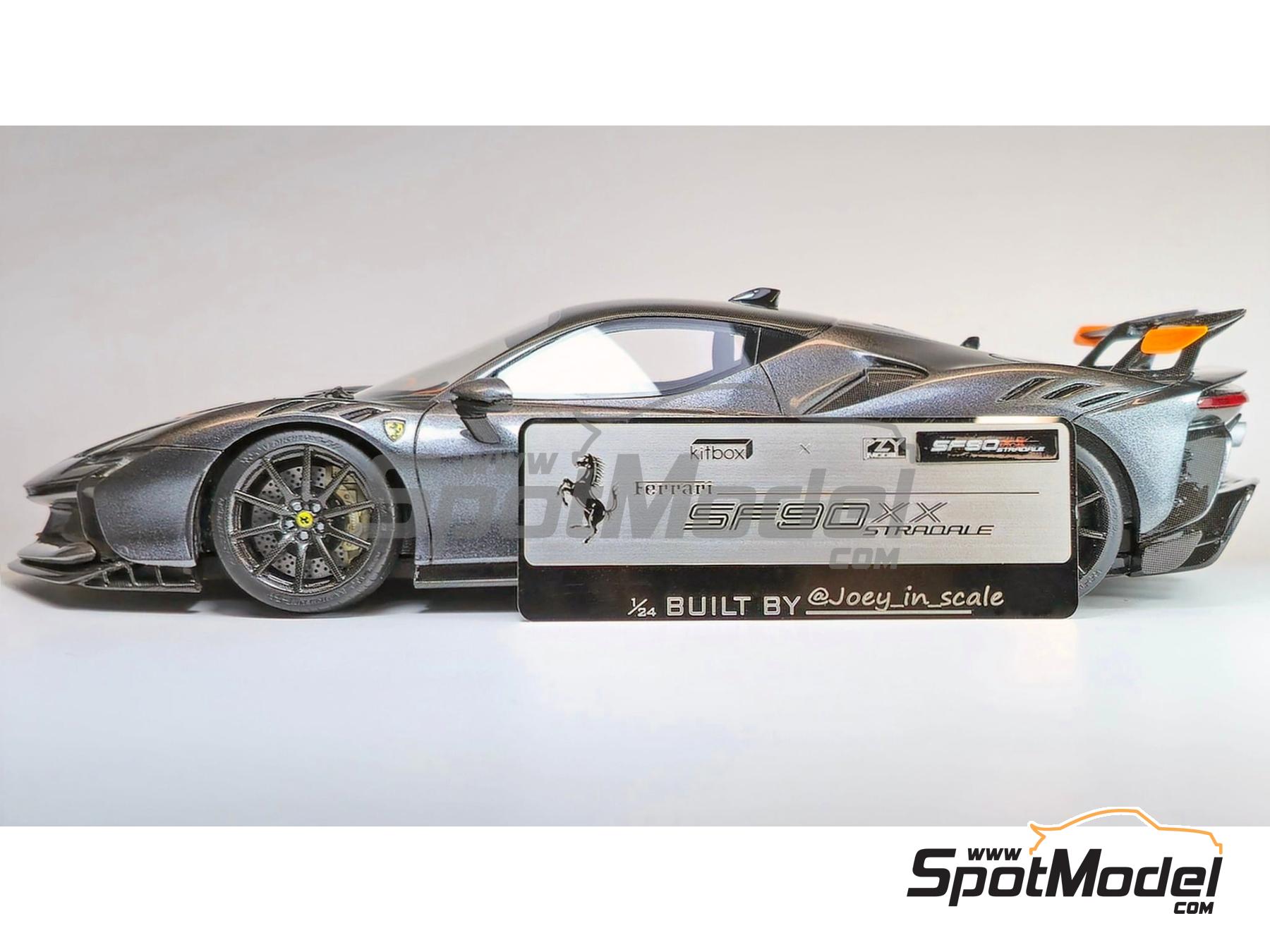 Image 17: Ferrari SF90XX Stradale | Car scale model kit in 1/24 scale manufactured by Kitbox PZY Model (ref.&nbsp;KB08-13, also PZY-012)