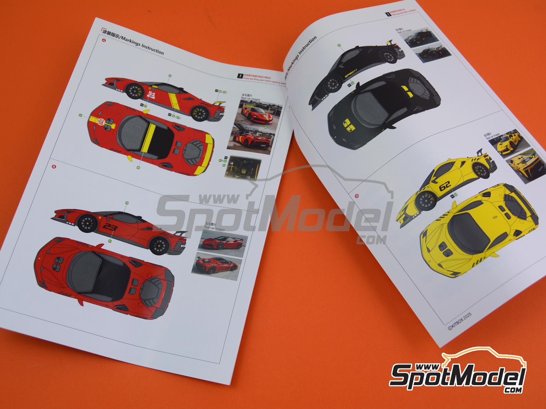Image 25: Ferrari SF90XX Stradale | Car scale model kit in 1/24 scale manufactured by Kitbox PZY Model (ref.&nbsp;KB08-13, also PZY-012)