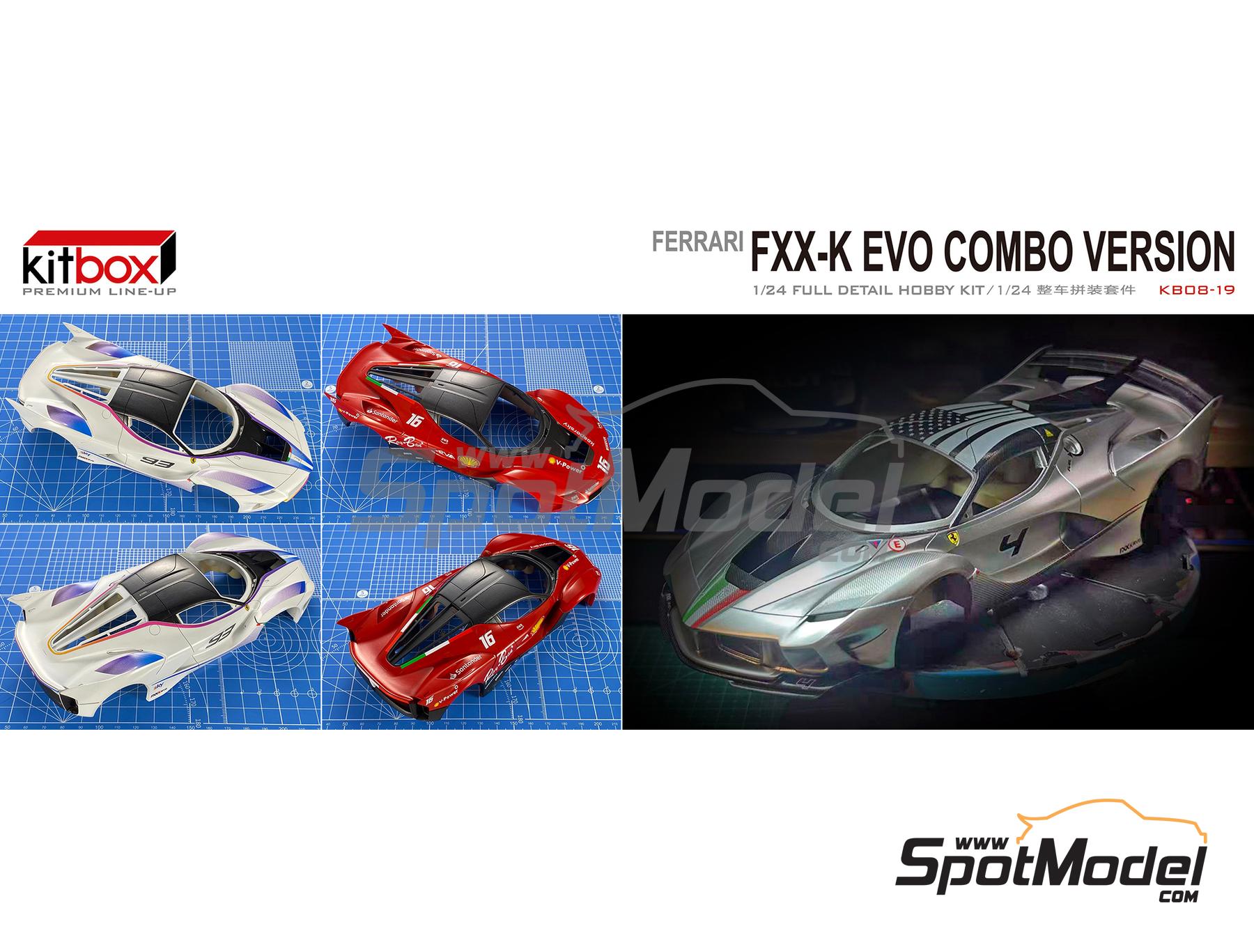 Image 15: Ferrari FXX-K Evo | Car scale model kit in 1/24 scale manufactured by Kitbox PZY Model (ref.&nbsp;KB08-19)