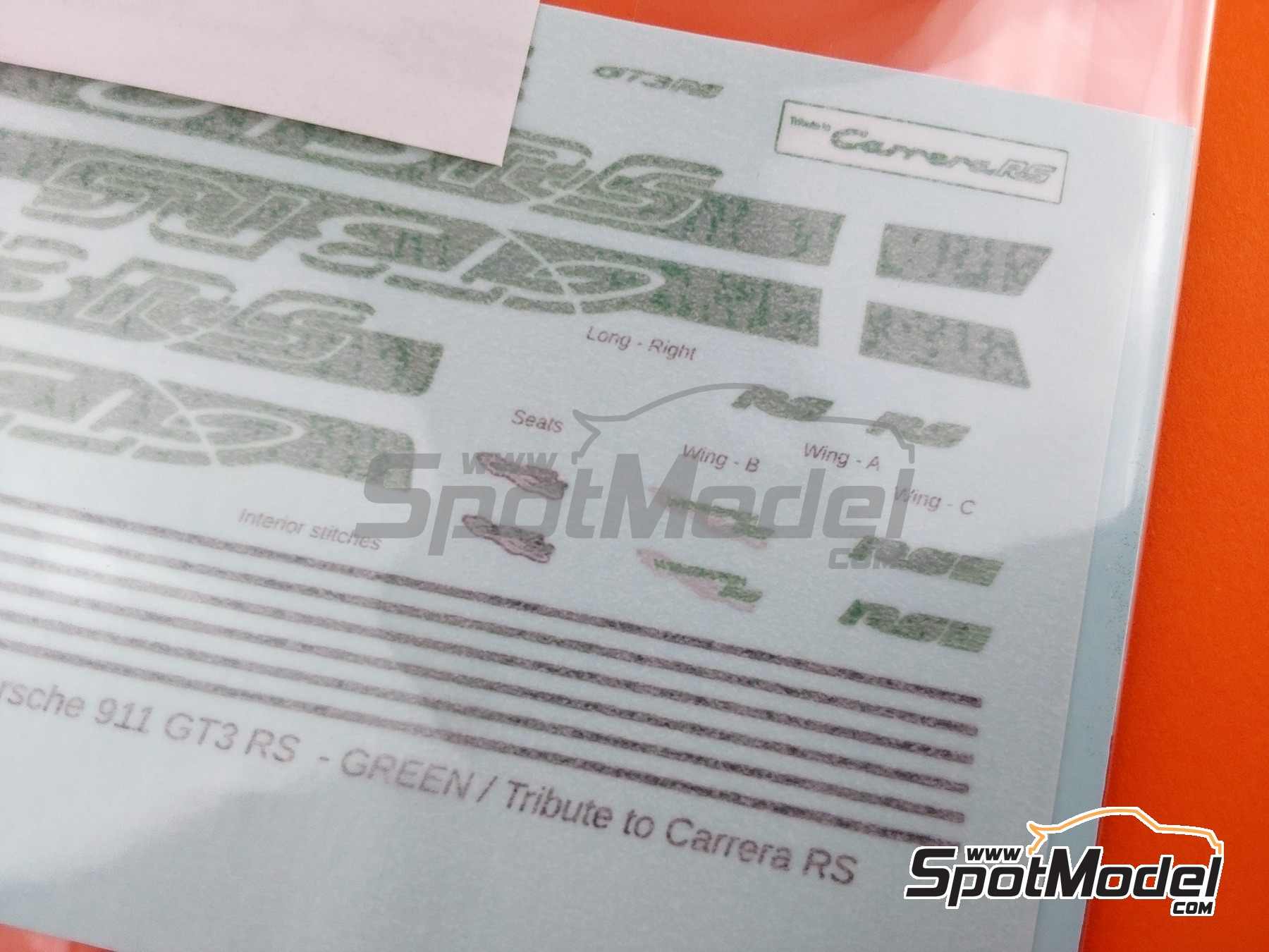 Image 4: Porsche 911 GT3 RS Green Stripes | Decals in 1/24 scale manufactured by LB Production (ref.&nbsp;24911GRN)