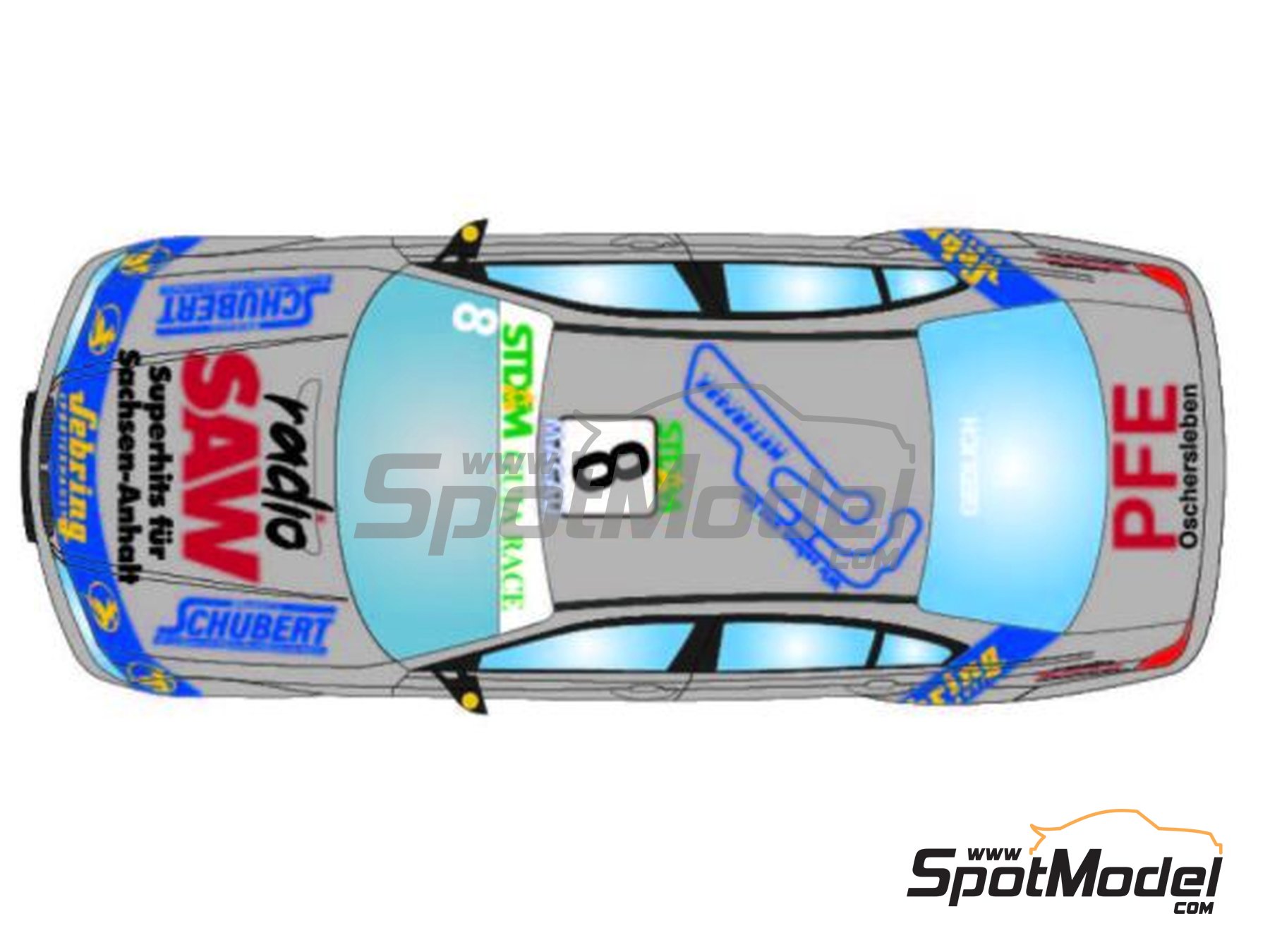 Image 7: BMW 320i E46 Equipo Schubert Motorsports patrocinado por V&ouml;lpker Montanwachs - Guia Race de Macau, Copa de Turismos de Alemania (DTC) 2001 | Decoraci&oacute;n en escala&nbsp;1/24 fabricado por LB Production (ref.&nbsp;LB-24030, tambien LB24030 y 24030)