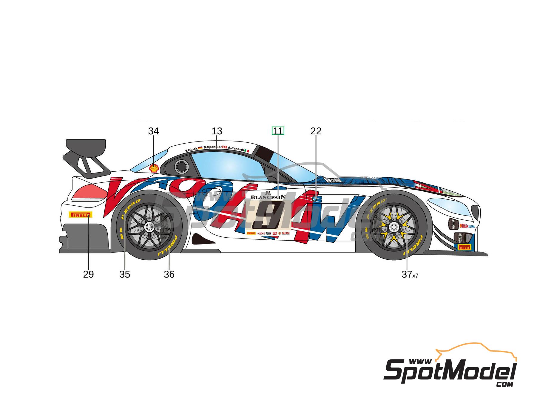 LB Production LB24046: Marking / livery 1/24 scale - BMW Z4 GT3 Roal ...