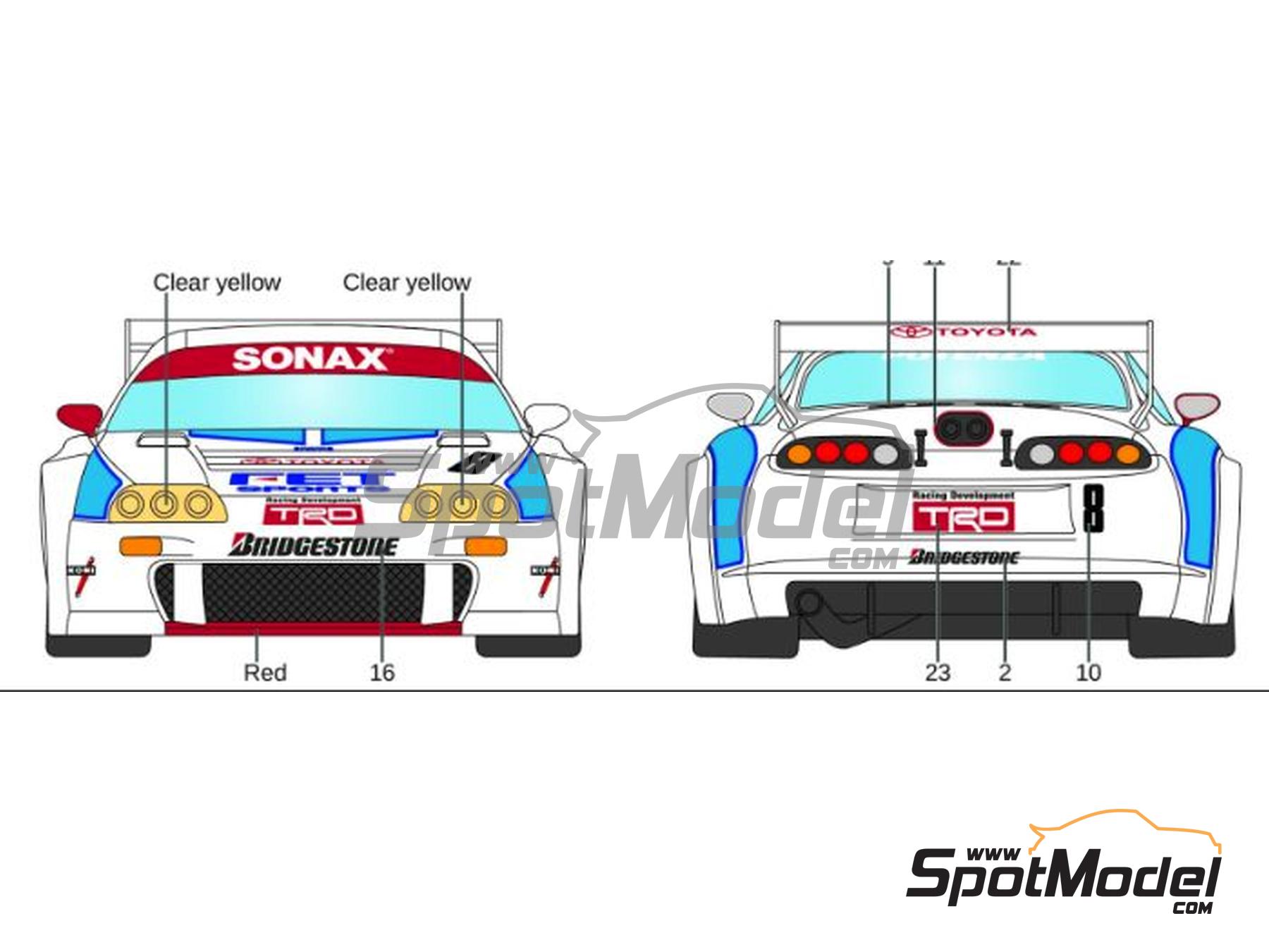 Image 4: Toyota Supra GT FET Racing Team sponsored by FET Power Craft - Japanese Grand Touring Car Championship (JGTC) 1995 | Marking / livery in 1/24 scale manufactured by LB Production (ref.&nbsp;LB-24053, also LB24053)