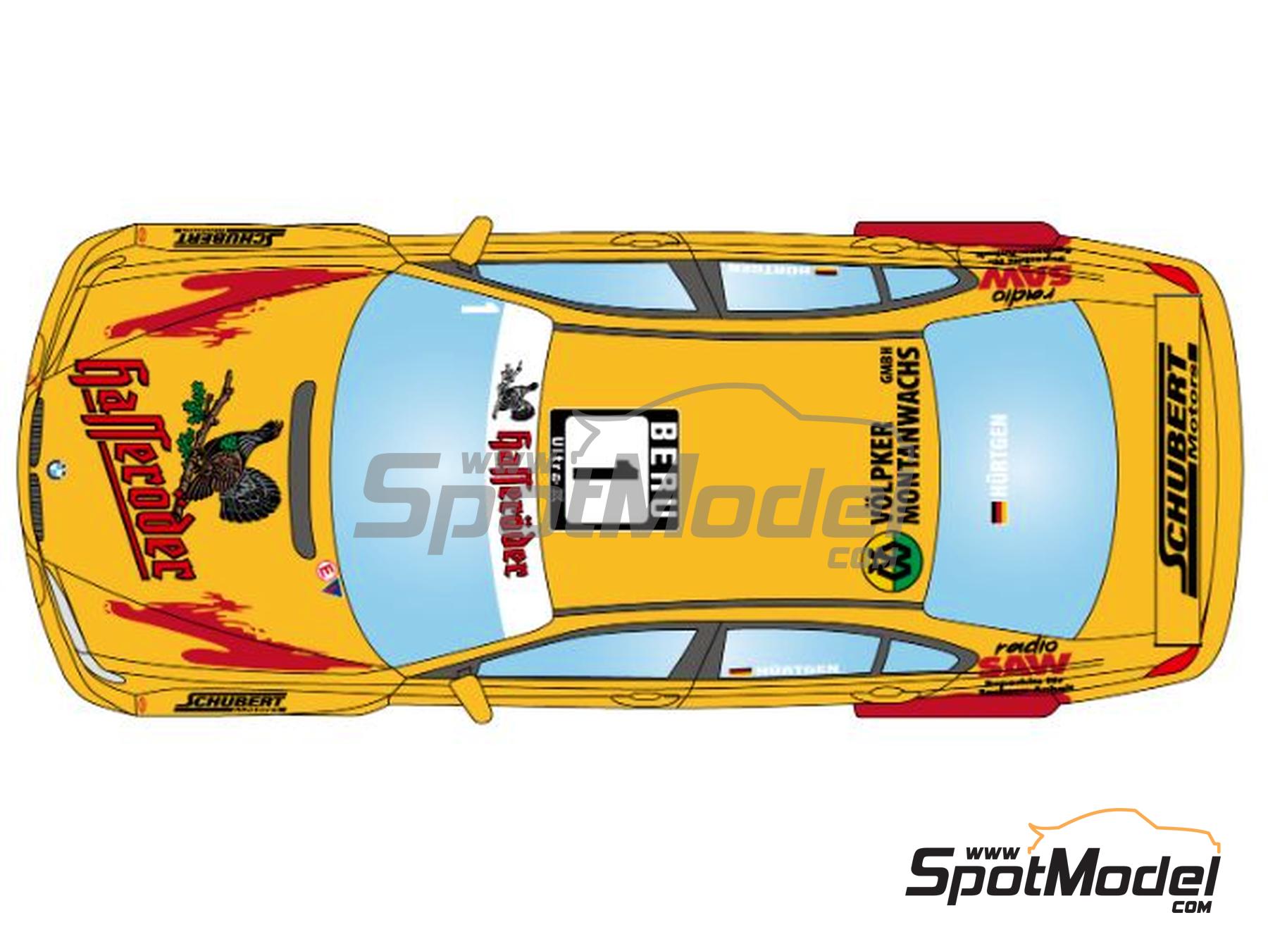 Image 3: BMW 320i (E46) Schubert Motorsports Team sponsored by Hasser&ouml;der - Produktionswagen Meisterschaft (DMSB) - Production Car Championship 2004 | Marking / livery in 1/24 scale manufactured by LB Production (ref.&nbsp;LB-24057, also LB24057)