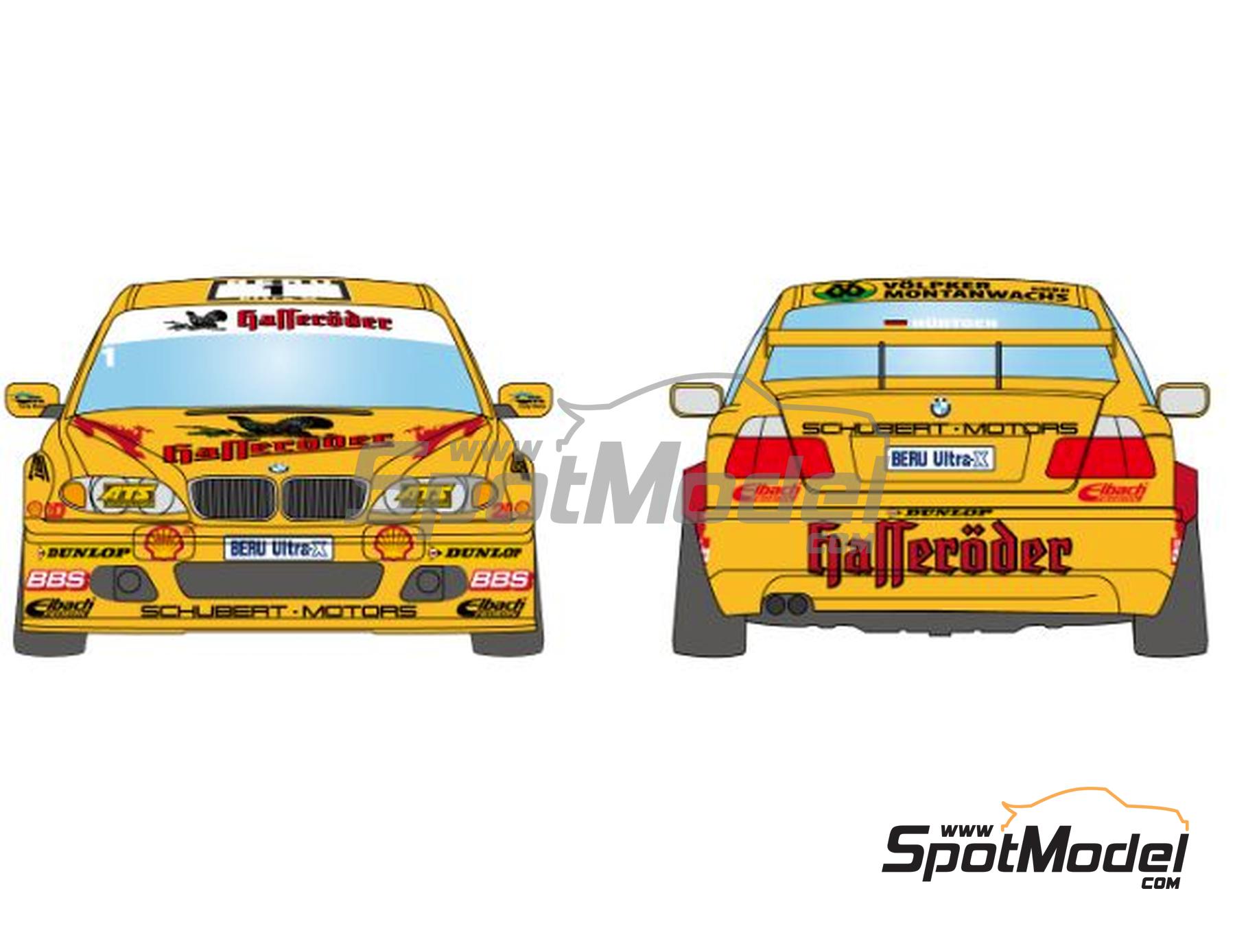Image 4: BMW 320i (E46) Schubert Motorsports Team sponsored by Hasser&ouml;der - Produktionswagen Meisterschaft (DMSB) - Production Car Championship 2004 | Marking / livery in 1/24 scale manufactured by LB Production (ref.&nbsp;LB-24057, also LB24057)