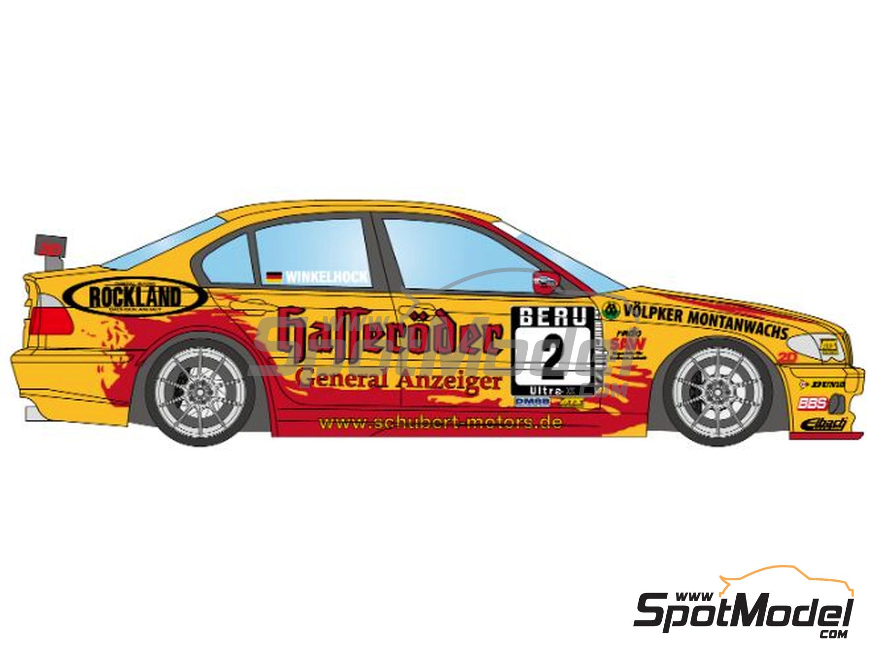 Image 6: BMW 320i (E46) Schubert Motorsports Team sponsored by Hasser&ouml;der - Produktionswagen Meisterschaft (DMSB) - Production Car Championship 2004 | Marking / livery in 1/24 scale manufactured by LB Production (ref.&nbsp;LB-24057, also LB24057)
