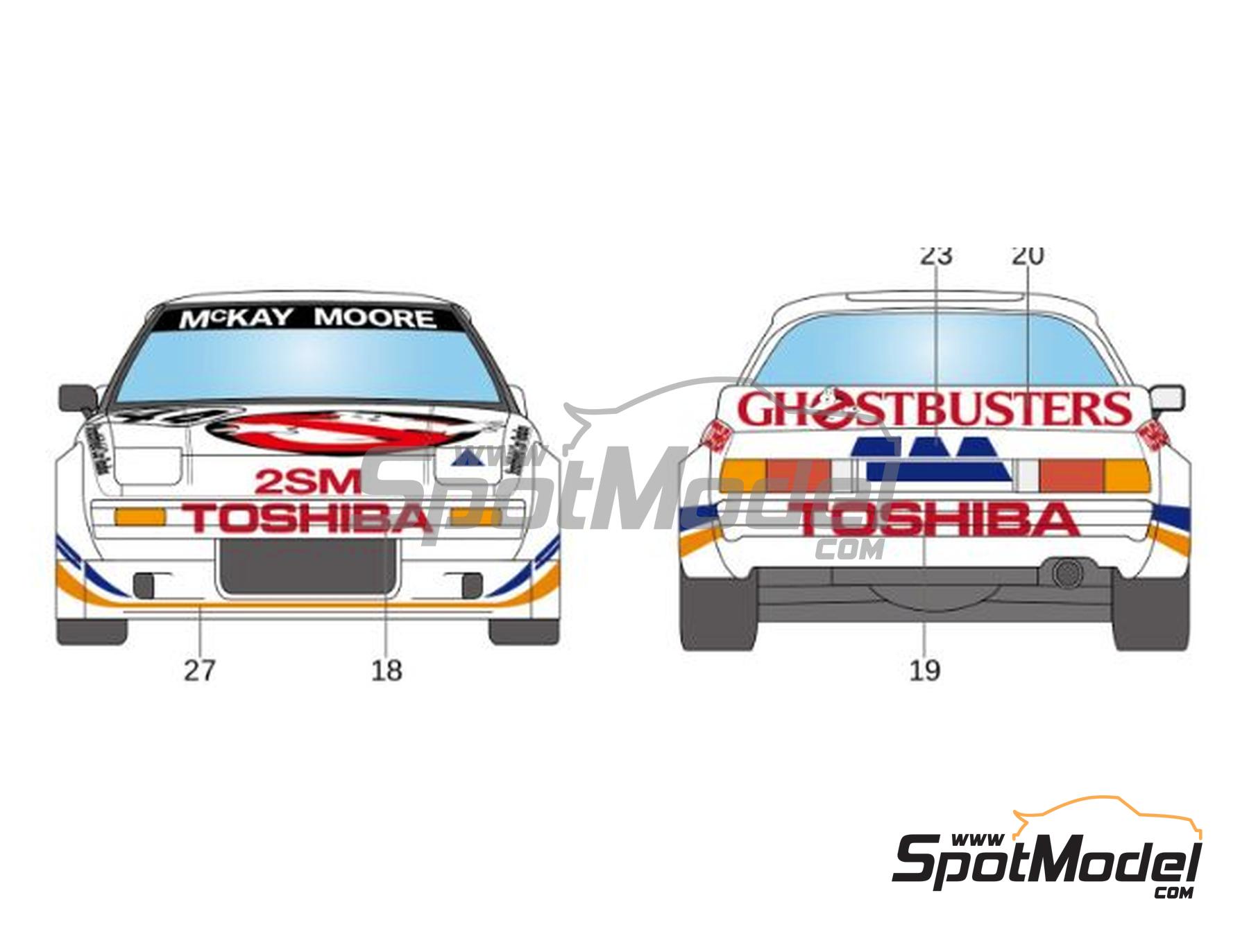 Image 4: Mazda Savanna RX-7 (SA22C) The Chequered Flag Team sponsored by Ghostbusters - Bathurst 1000 Km 1984 | Marking / livery in 1/24 scale manufactured by LB Production (ref.&nbsp;LB-24059, also LB24059)