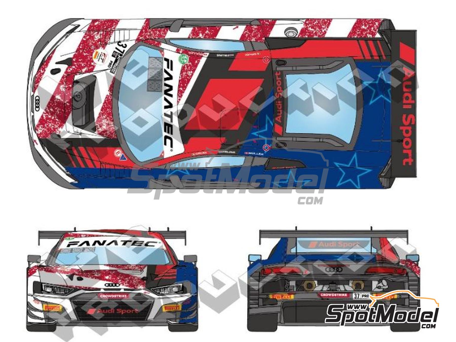 Image 4: Audi R8 LMS GT3 Evo Equipo Audi Sport Sainteloc Racing / WRT - Intercontinental GT Challenge, 8 Horas de Indianapolis 2021 | Decoraci&oacute;n en escala&nbsp;1/24 fabricado por LB Production (ref.&nbsp;LB-24064, tambien LB24064)