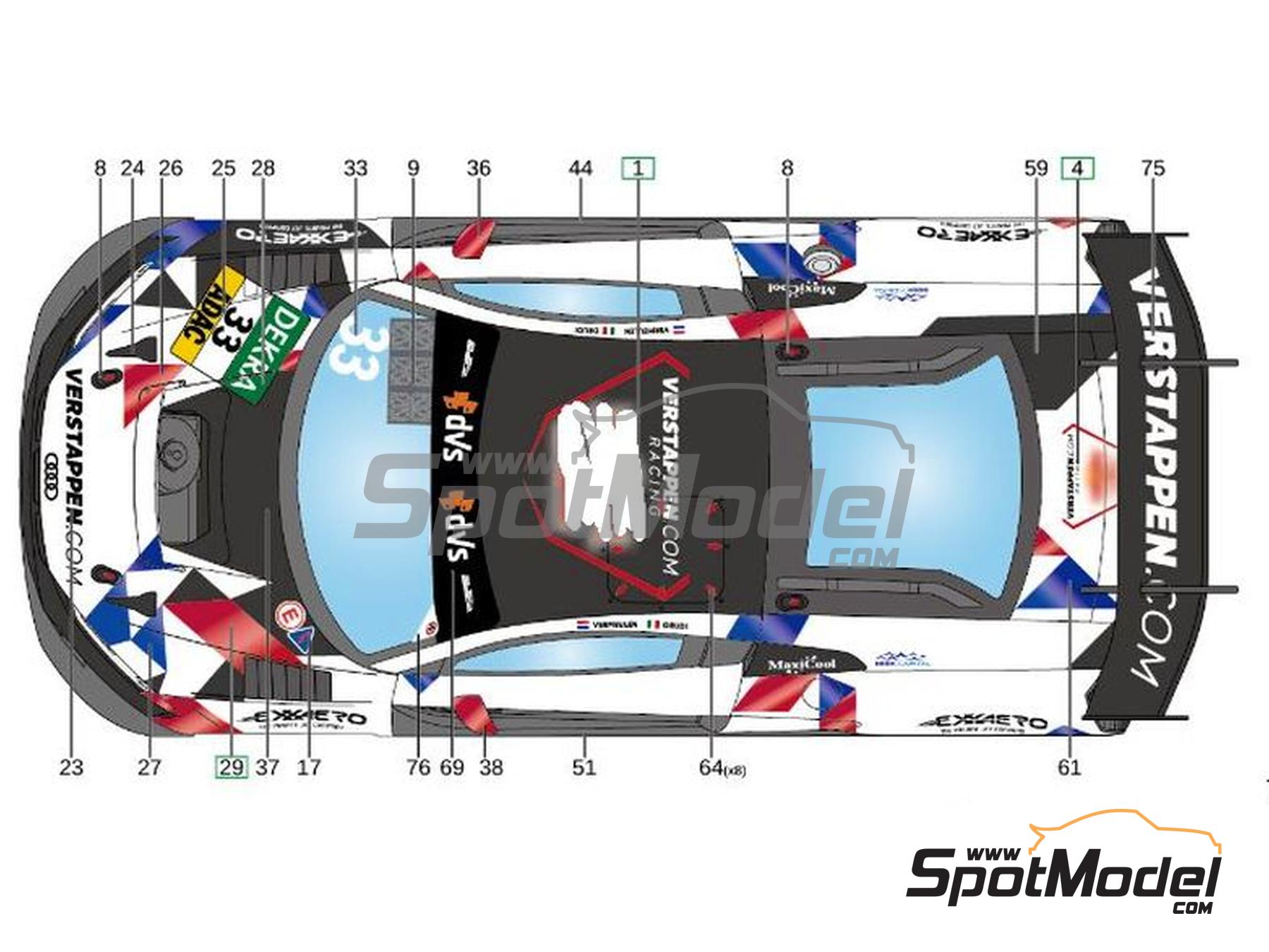 Image 3: Audi R8 LMS GT3 Evo II Car Collection Motorsport Team sponsored by RB Exxaero - ADAC GT Masters 2022 | Marking / livery in 1/24 scale manufactured by LB Production (ref.&nbsp;LB-24074, also LB24074 )