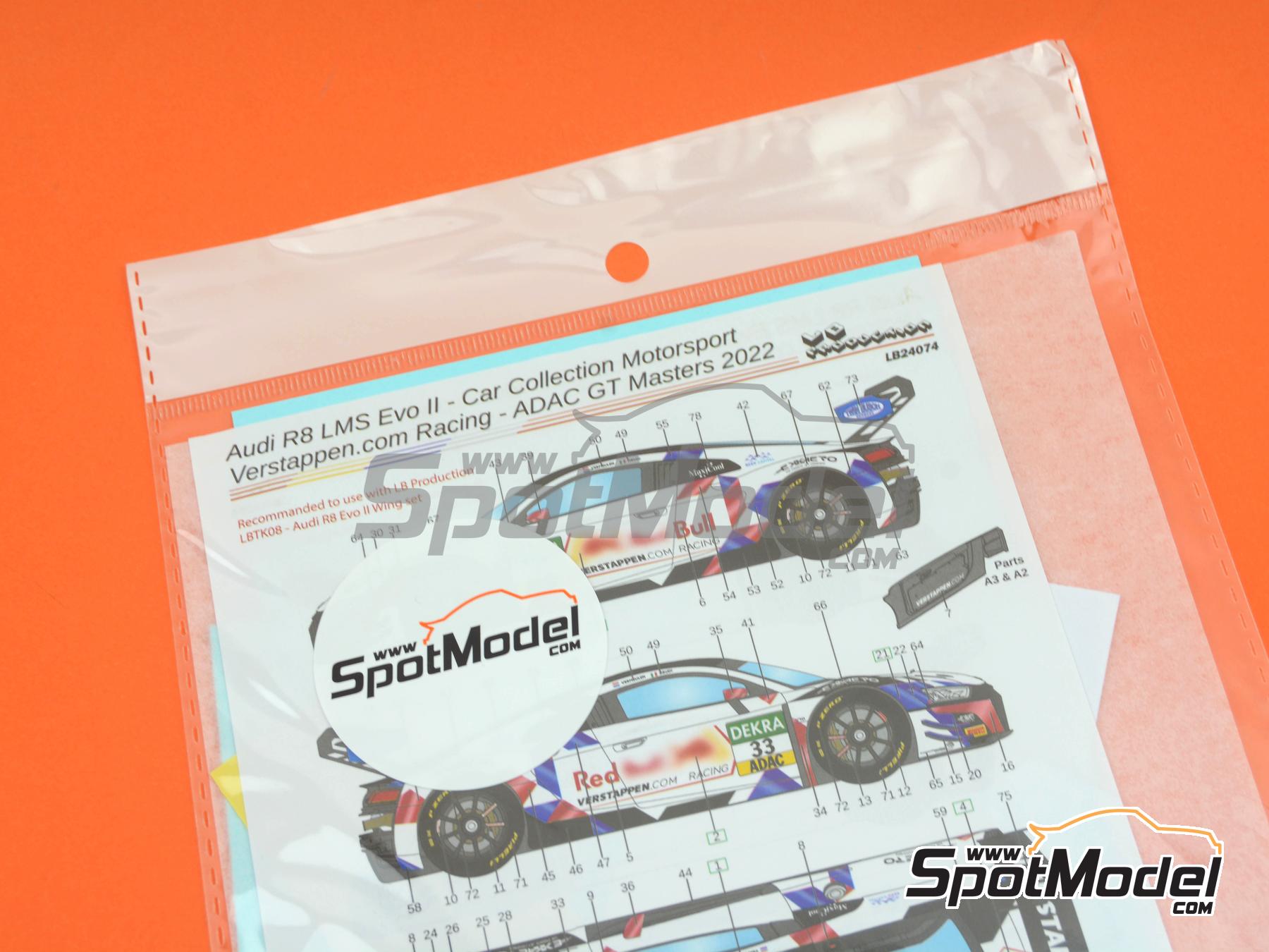 Image 5: Audi R8 LMS GT3 Evo II Car Collection Motorsport Team sponsored by RB Exxaero - ADAC GT Masters 2022 | Marking / livery in 1/24 scale manufactured by LB Production (ref.&nbsp;LB-24074, also LB24074 )