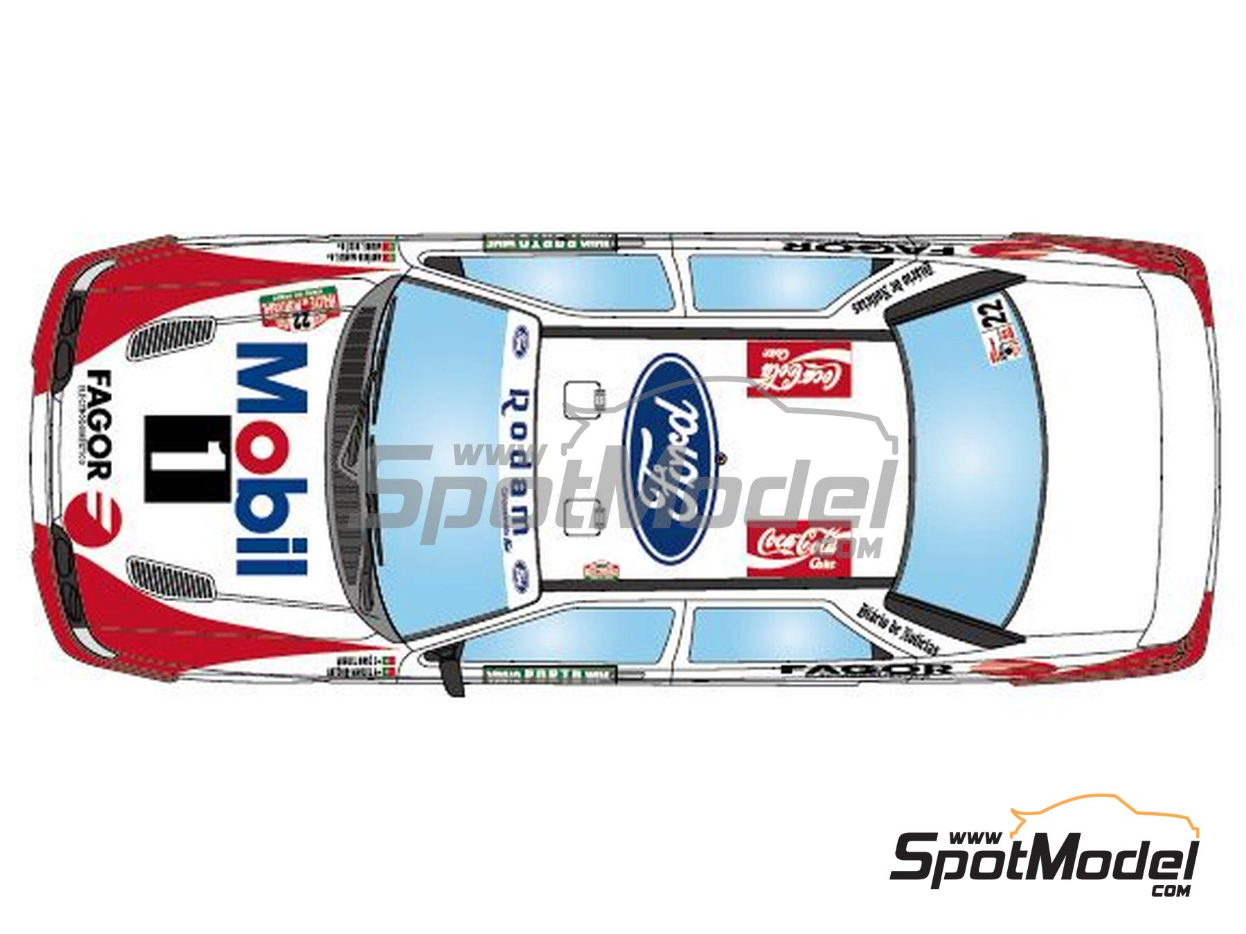 Image 3: Ford Sierra Cosworth 4x4 Grupo A Equipo Rodamsport patrocinado por Fagor - Rally de Portugal - Vinho do Porto 1993 | Decoraci&oacute;n en escala&nbsp;1/24 fabricado por LB Production (ref.&nbsp;LB-24079, tambien LB24079)