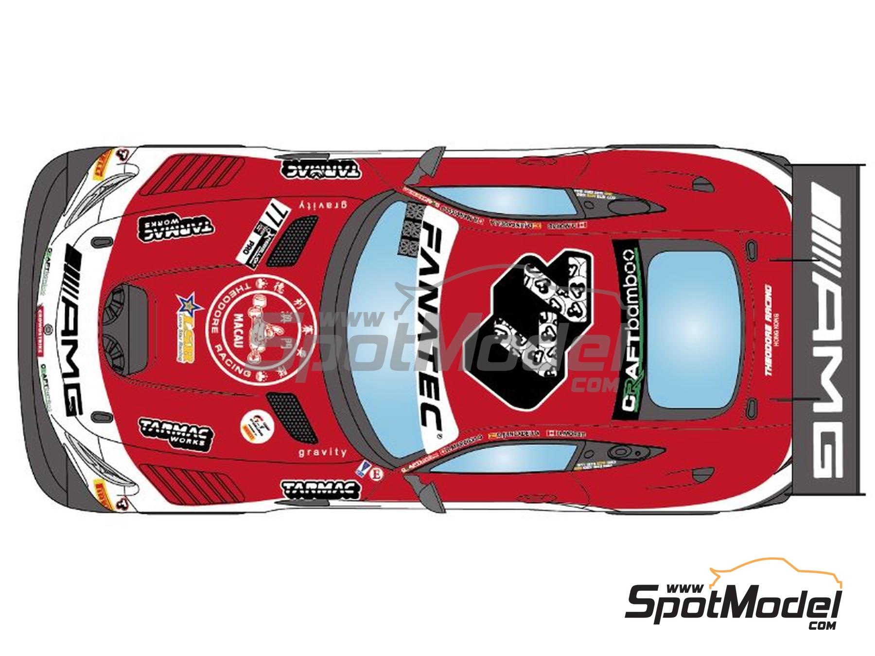 Image 3: Mercedes Benz AMG GT3 Evo Craft Bamboo Racing Team sponsored by Theodore Racing - Indianapolis 8 Hour 2022 | Marking / livery in 1/24 scale manufactured by LB Production (ref.&nbsp;LB-24091, also LB24091)