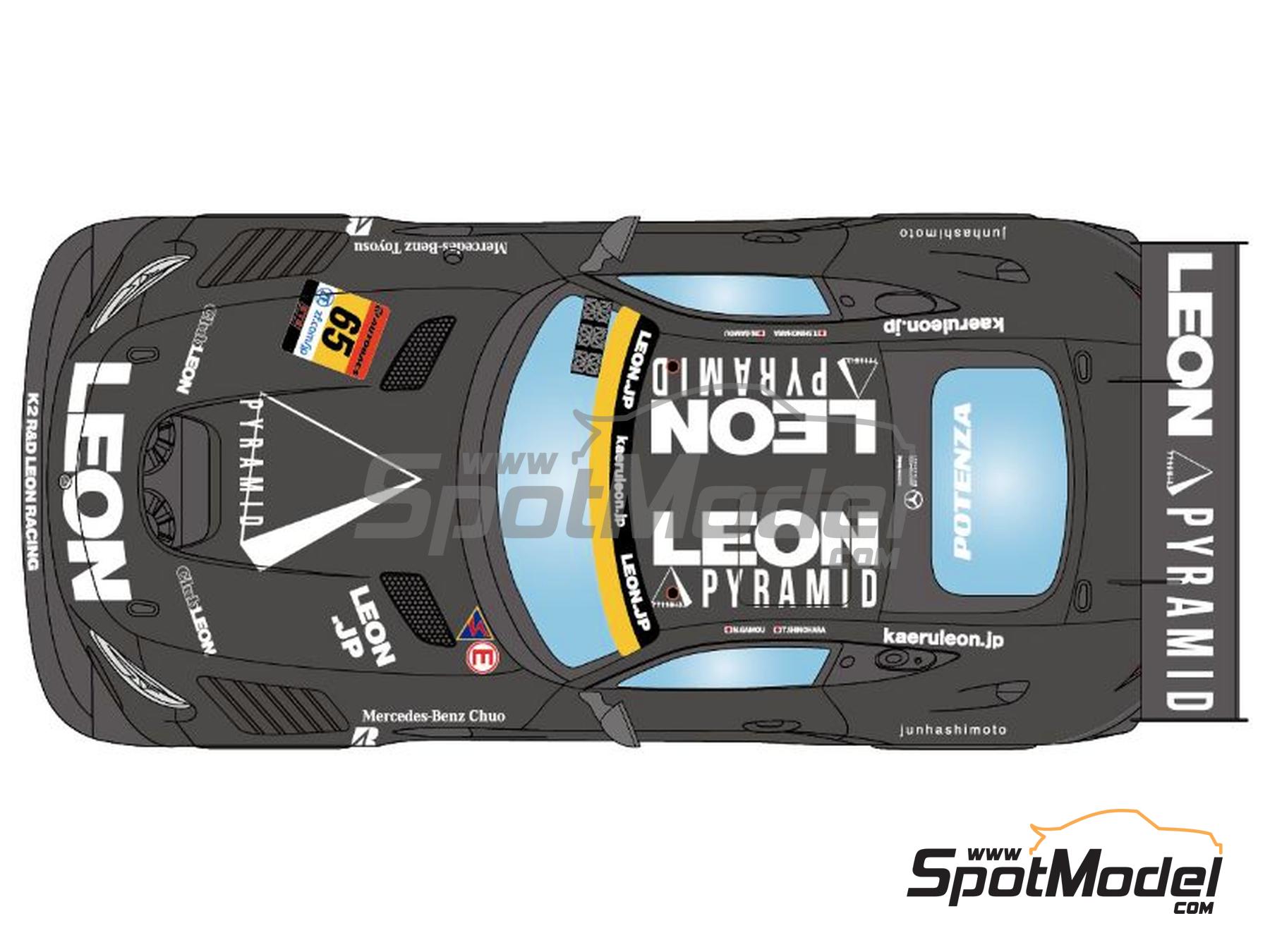 Image 3: Mercedes Benz AMG GT3 Evo Leon Racing Team - Autobacs Super GT Series 2023 | Marking / livery in 1/24 scale manufactured by LB Production (ref.&nbsp;LB-24092, also LB24092)