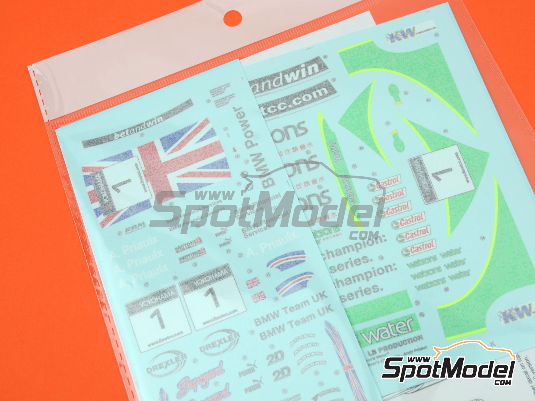 Image 10: BMW 320si E90 BMW UK Team sponsored by Supagard, Watson�s Water - World Touring Car Championship (WTCC), Guia Race of Macau 2006 | Marking / livery in 1/24 scale manufactured by LB Production (ref.&nbsp;LB-24095, also LB24095)