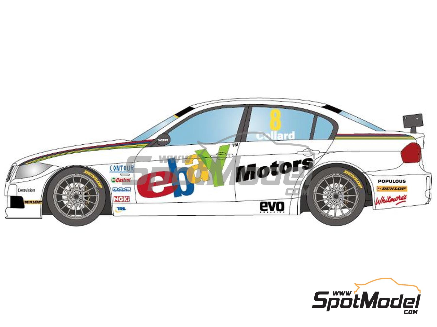Image 1: BMW 320si E90 West Surrey Racing Team sponsored by Ebay Motors - British Touring Car Championship - BTCC 2011 | Marking / livery in 1/24 scale manufactured by LB Production (ref. LB-24097, also LB24097)