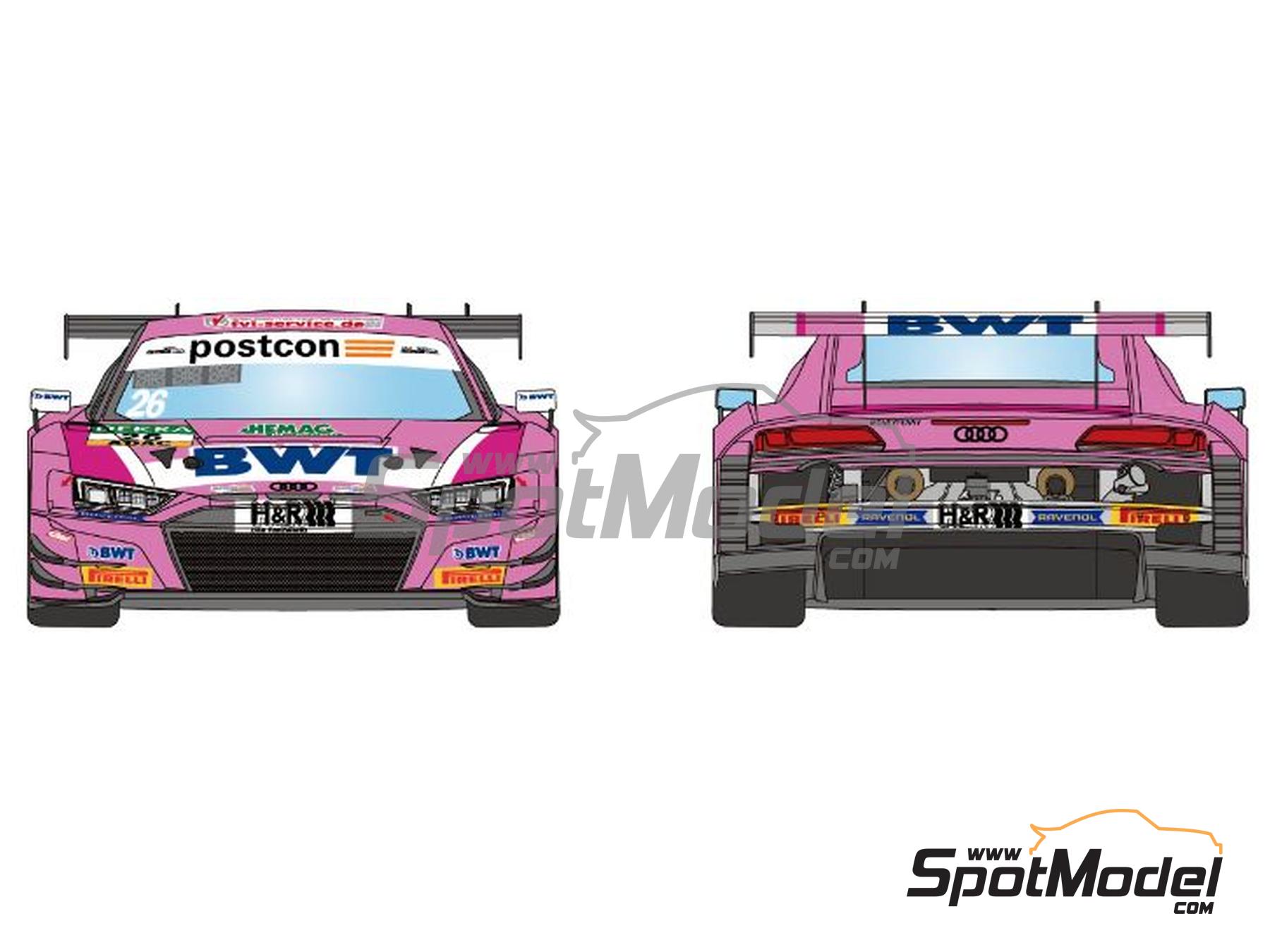 Image 4: Audi R8 LMS GT3 Evo M&uuml;cke Motorsport Team sponsored by BWT - ADAC GT Masters 2020 | Marking / livery in 1/24 scale manufactured by LB Production (ref.&nbsp;LB-24098, also LB24098)
