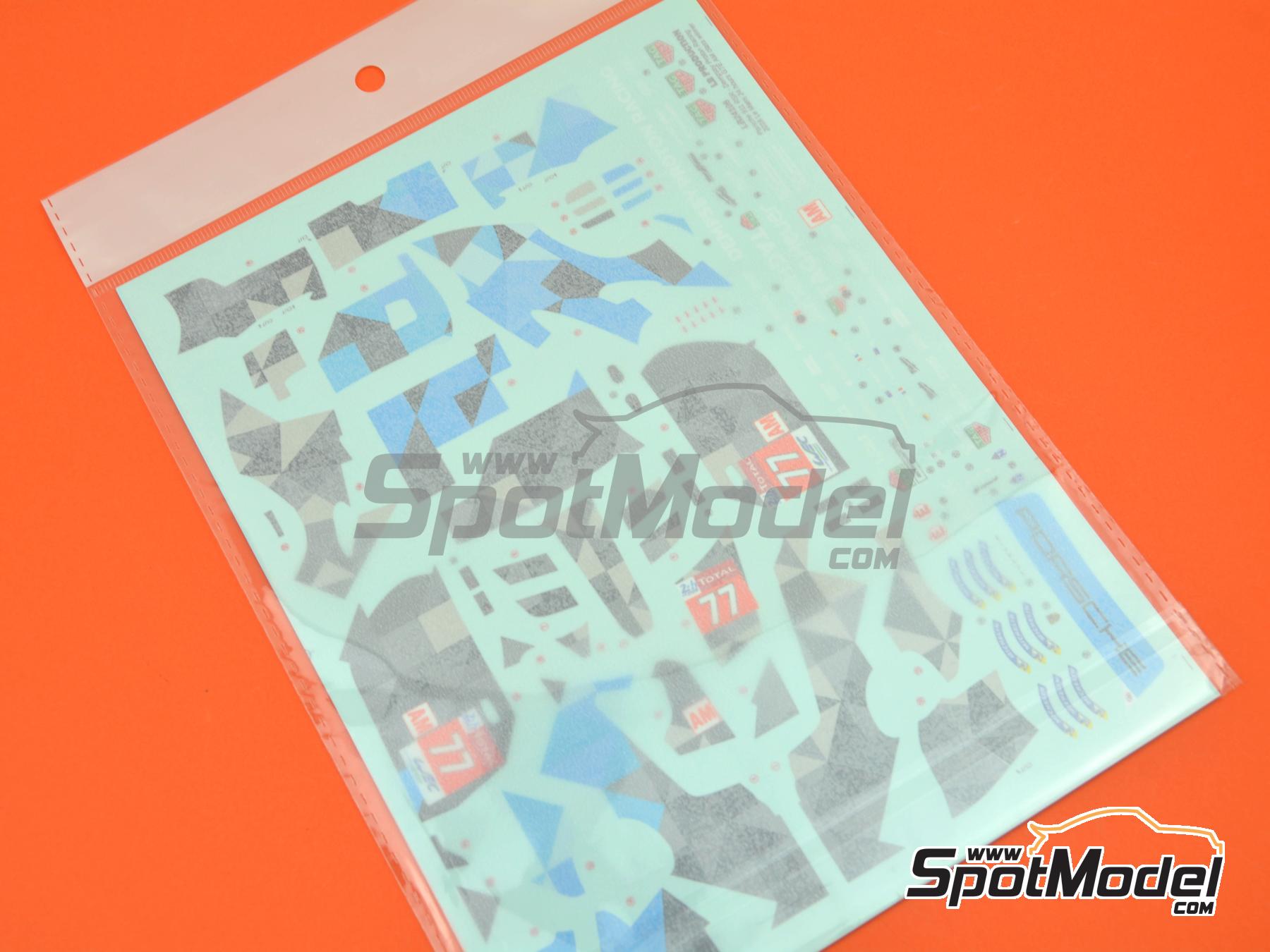 Image 6: Porsche 911 RSR GT3 Dempsey Proton Racing Team sponsored by Tag Heuer - 24 Hours Le Mans 2018 | Marking / livery in 1/24 scale manufactured by LB Production (ref. LB-24106, also LB24106)