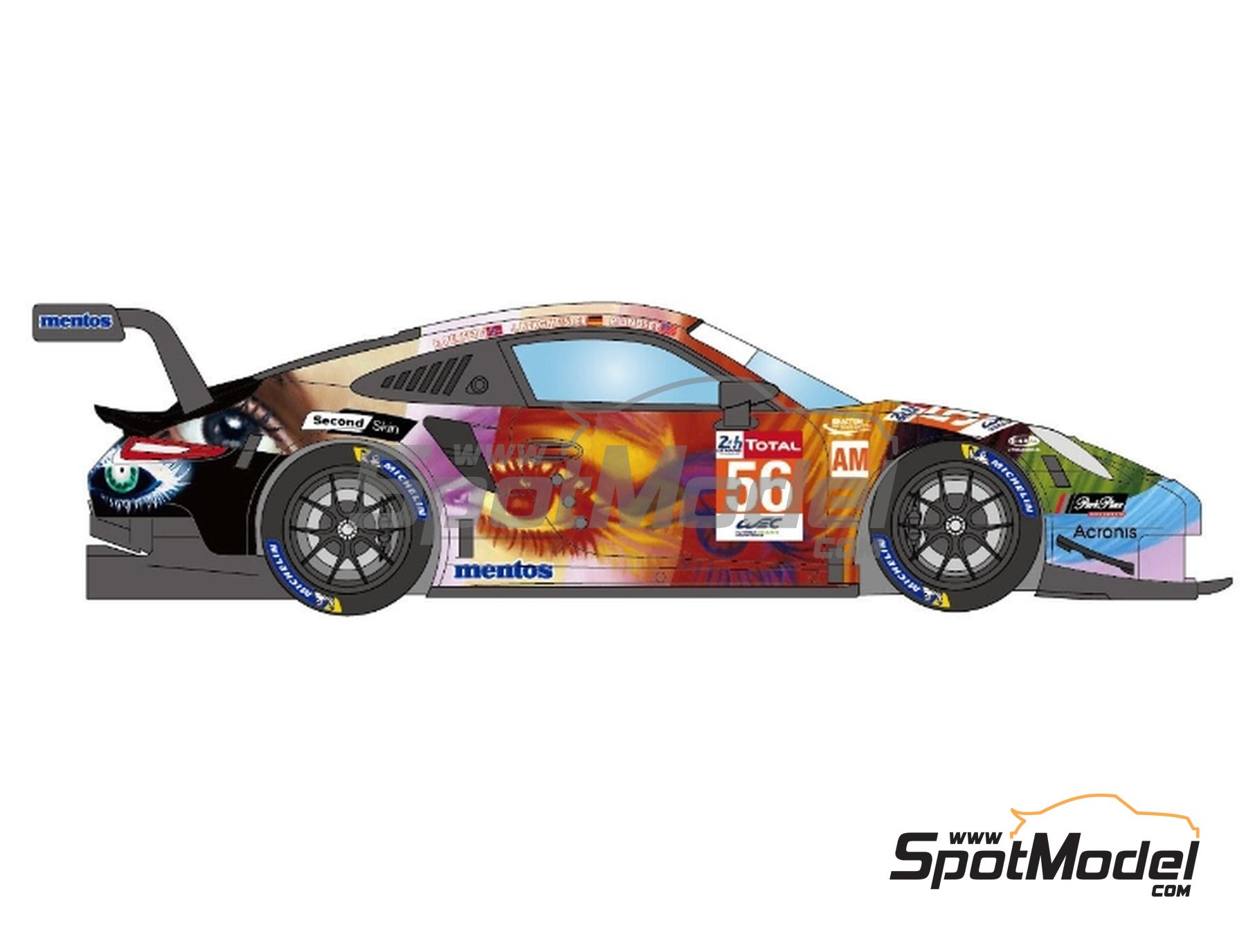 Image 2: Porsche 911 RSR GT3 Project 1 Team sponsored by Mentos "Art Car" - 24 Hours Le Mans 2019 | Marking / livery in 1/24 scale manufactured by LB Production (ref.&nbsp;LB-24108, also LB24108)