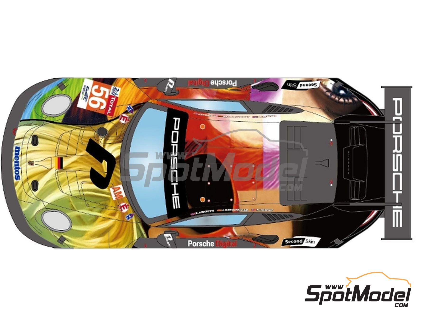 Image 3: Porsche 911 RSR GT3 Project 1 Team sponsored by Mentos "Art Car" - 24 Hours Le Mans 2019 | Marking / livery in 1/24 scale manufactured by LB Production (ref.&nbsp;LB-24108, also LB24108)