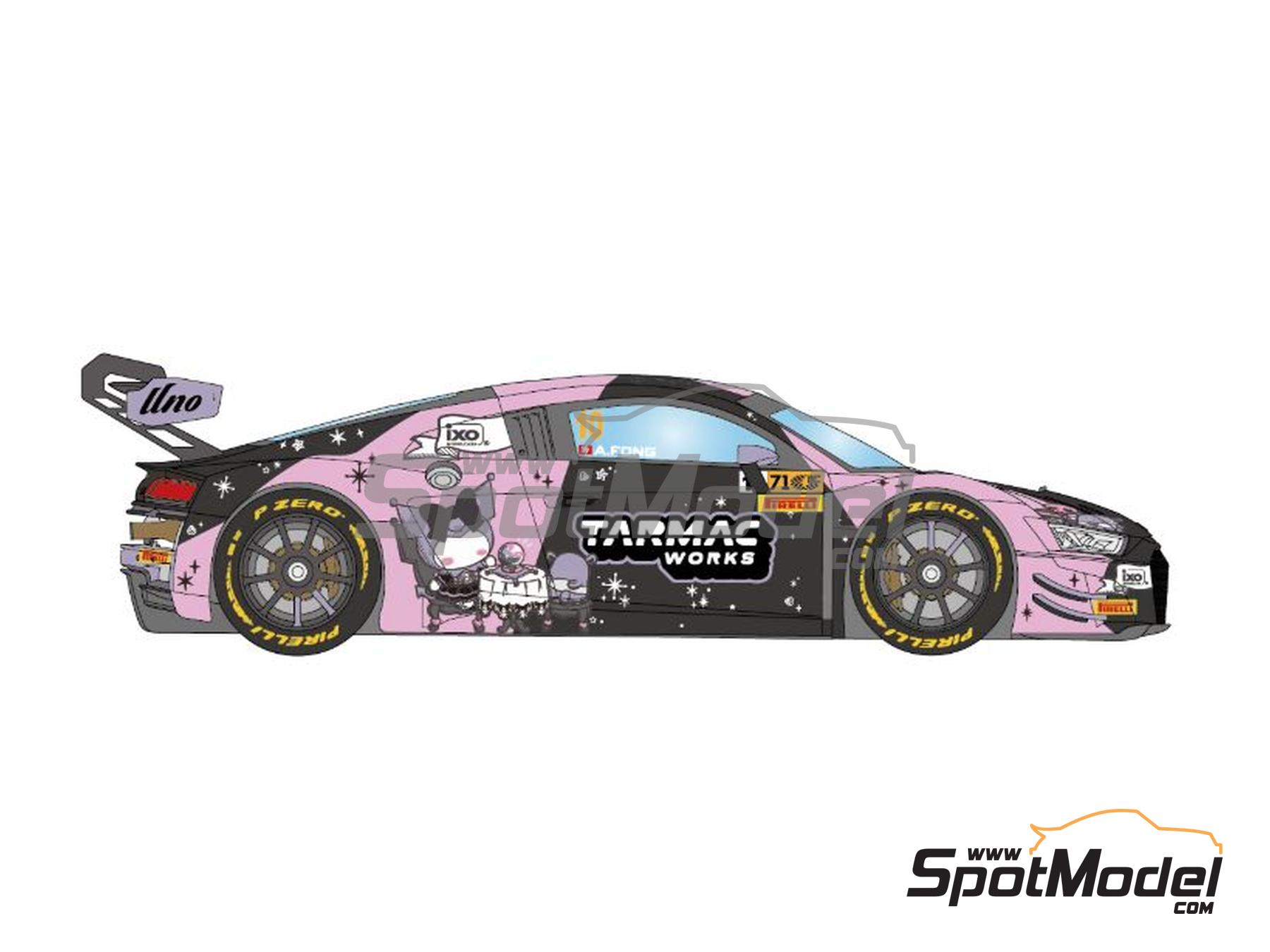 Image 2: Audi R8 LMS GT3 Evo II UNO Racing Team sponsored by Tarmac Works - Macau FIA GT World Cup Championship 2024 | Marking / livery in 1/24 scale manufactured by LB Production (ref.&nbsp;LB-24109, also LB24109)
