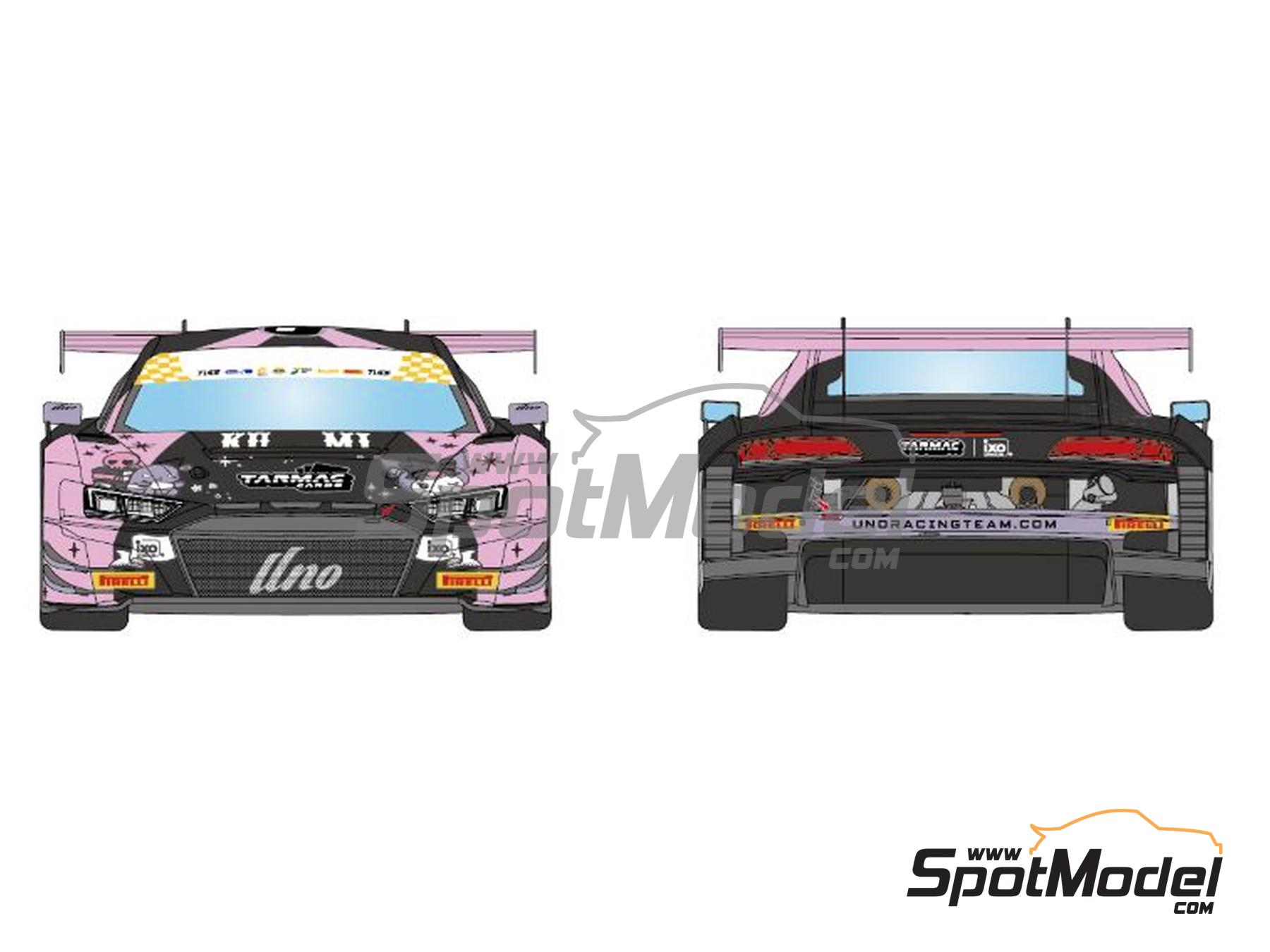 Image 4: Audi R8 LMS GT3 Evo II UNO Racing Team sponsored by Tarmac Works - Macau FIA GT World Cup Championship 2024 | Marking / livery in 1/24 scale manufactured by LB Production (ref.&nbsp;LB-24109, also LB24109)
