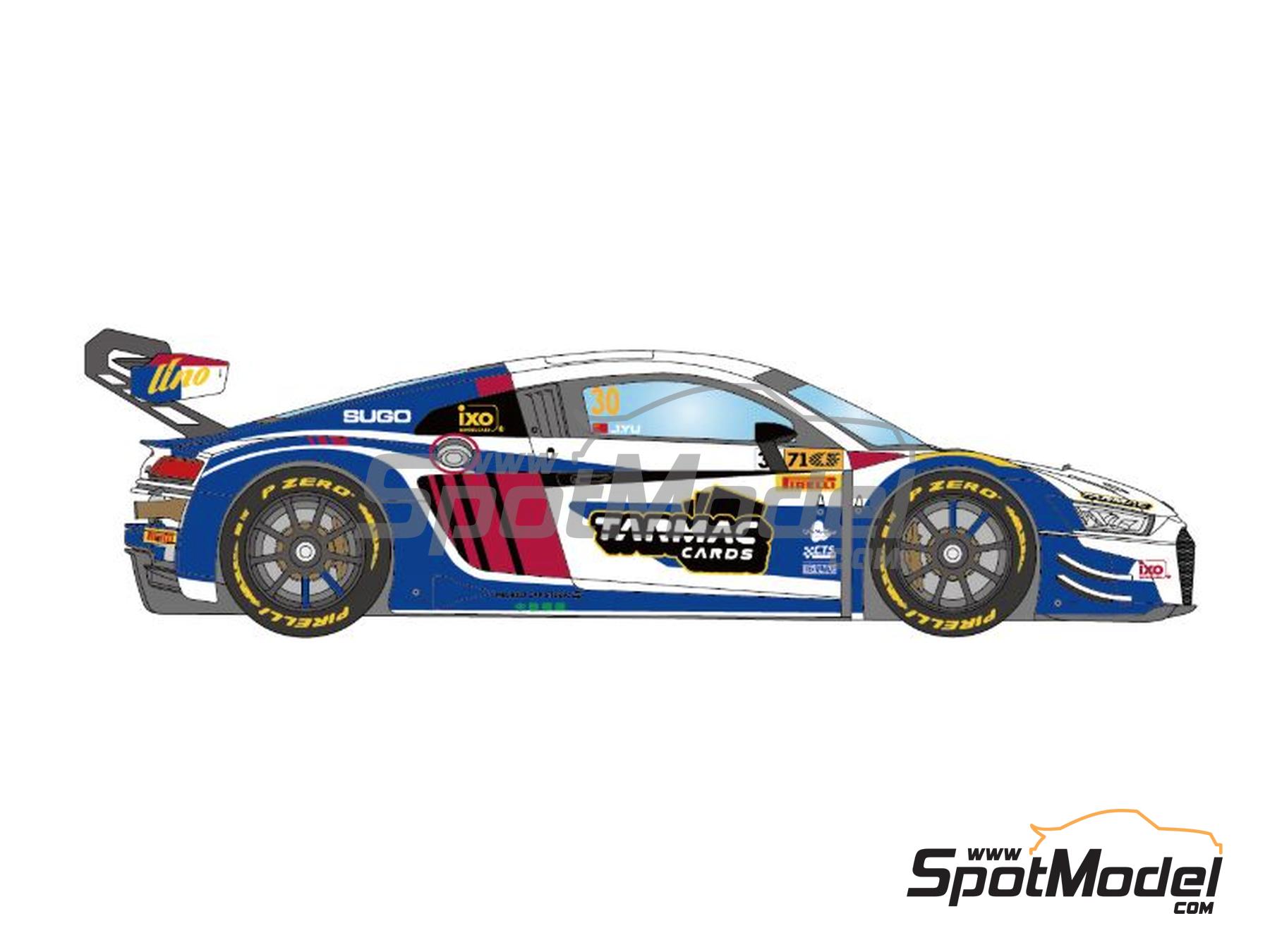 Image 2: Audi R8 LMS GT3 Evo II UNO Racing Team sponsored by Tarmac Works - Macau FIA GT World Cup Championship 2024 | Marking / livery in 1/24 scale manufactured by LB Production (ref.&nbsp;LB-24110, also LB24110)