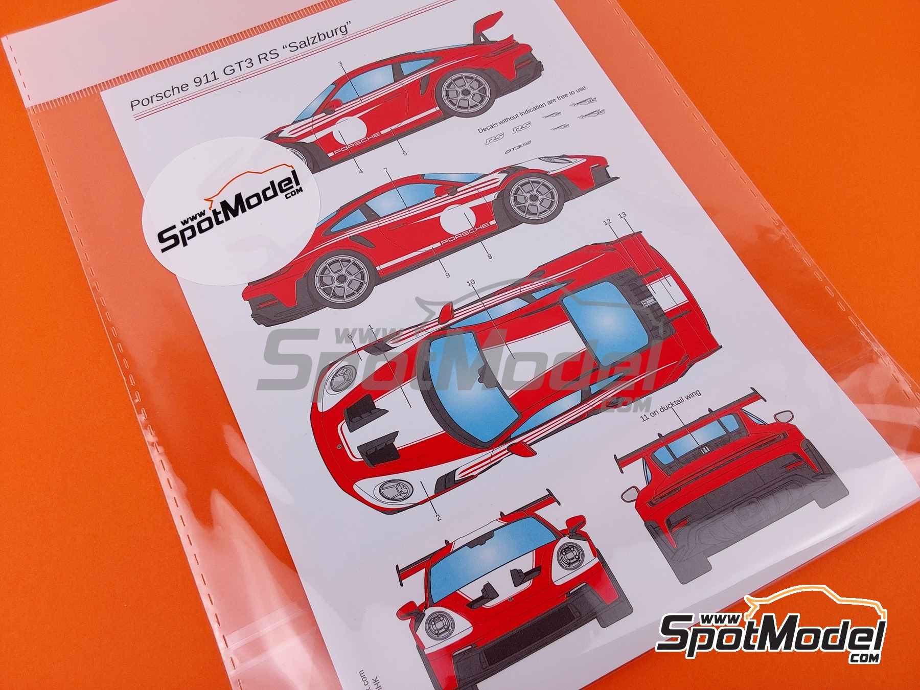 Image 5: Porsche 911 GT3 RS Salzburg Edition | Marking / livery in 1/24 scale manufactured by LB Production (ref.&nbsp;LB-24111, also LB24111)