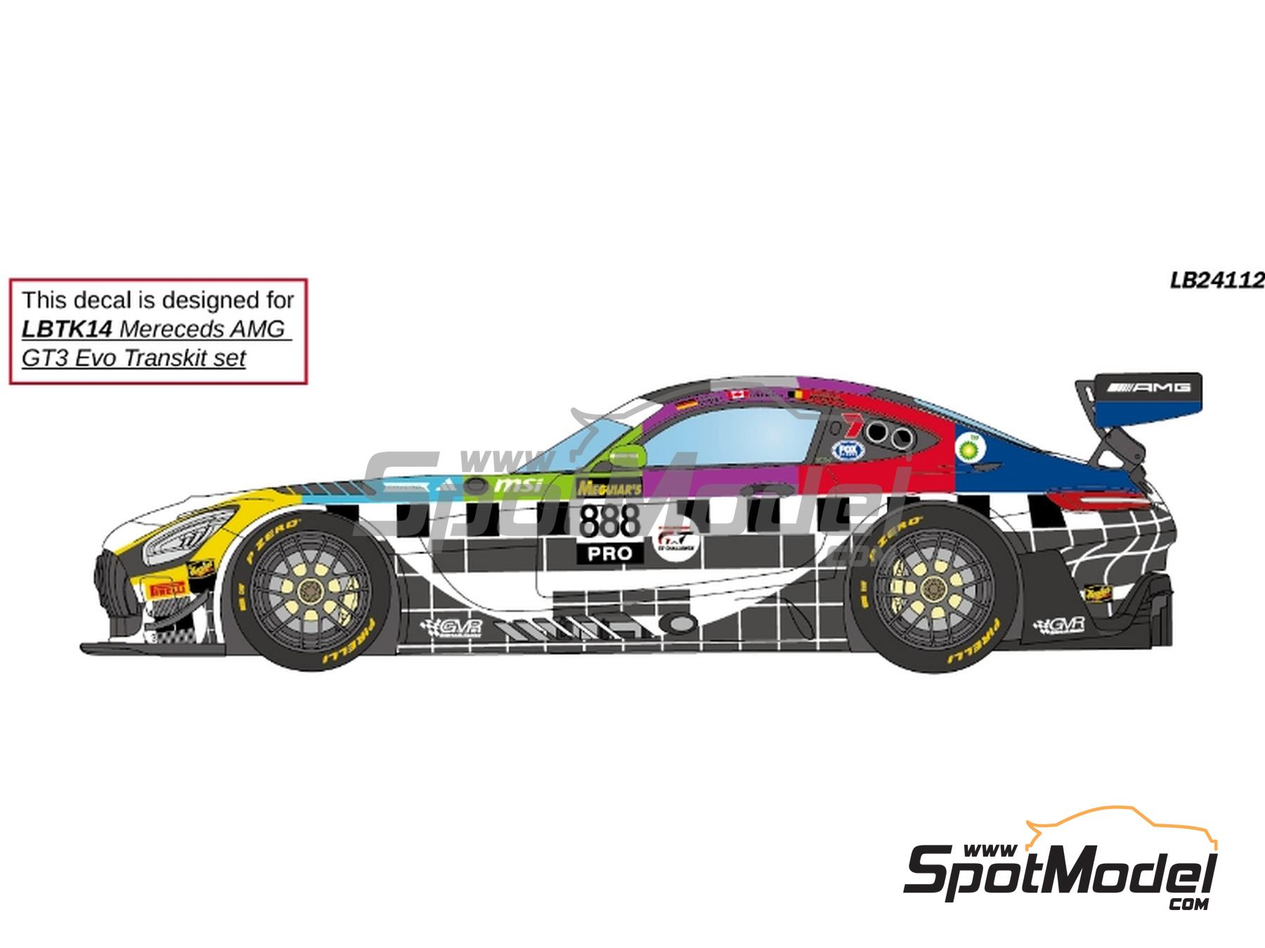 Image 1: Mercedes Benz AMG GT3 Evo GruppeM Racing Team - 12 hours Bathurst 2025 | Marking / livery in 1/24 scale manufactured by LB Production (ref. LB-24112, also LB24112)