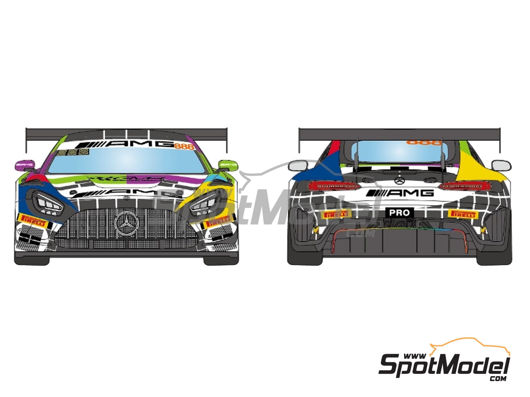 Image 4: Mercedes Benz AMG GT3 Evo GruppeM Racing Team - 12 hours Bathurst 2025 | Marking / livery in 1/24 scale manufactured by LB Production (ref. LB-24112, also LB24112)