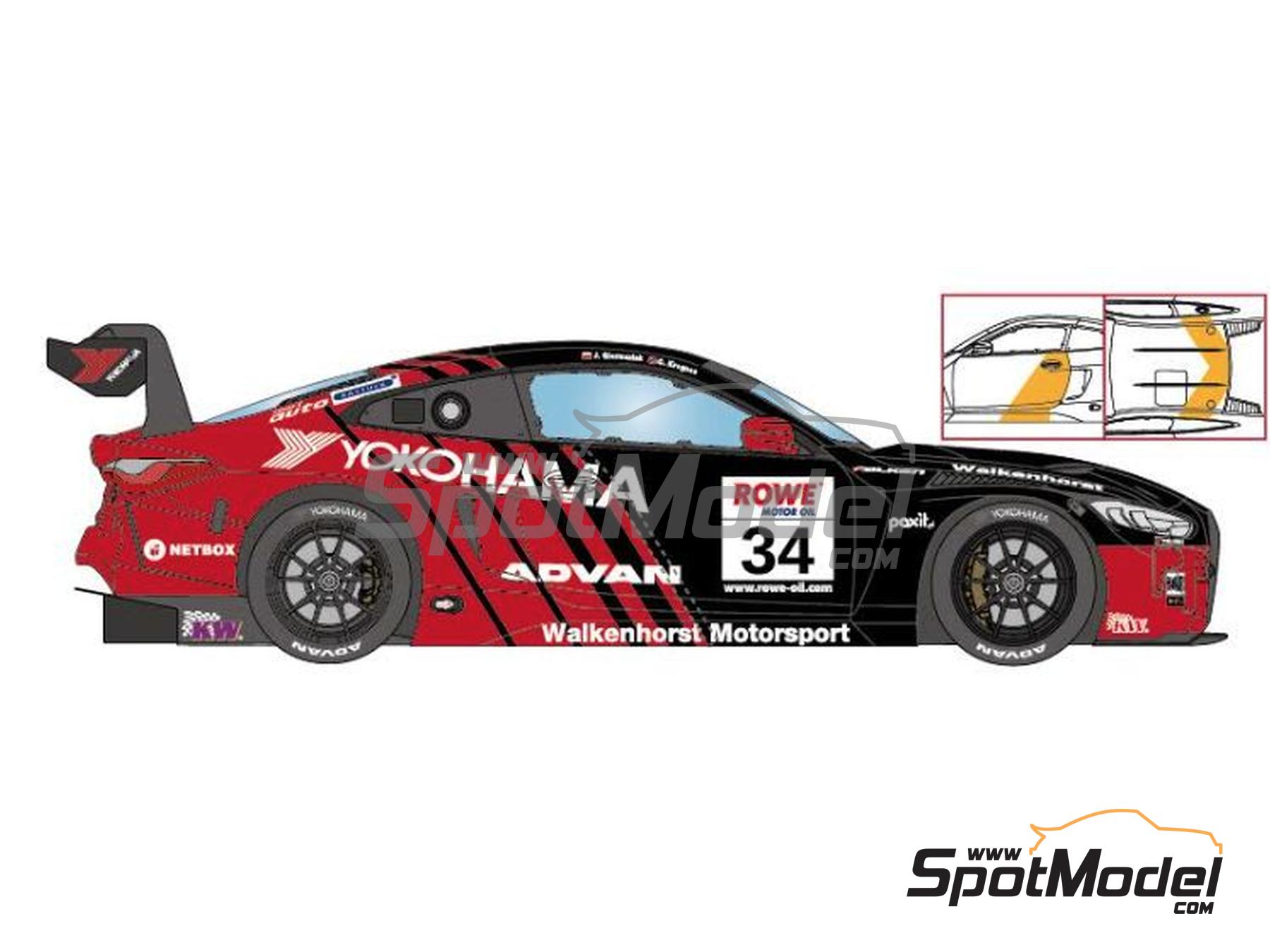 Image 2: BMW M4 GT3 Walkenhorst Motorsport Team sponsored by Yokohama Advan - 24 Hours N&uuml;rburgring, NLS N&uuml;rburgring Endurance Series 2023 | Marking / livery in 1/24 scale manufactured by LB Production (ref.&nbsp;LB-24115, also LB24115)