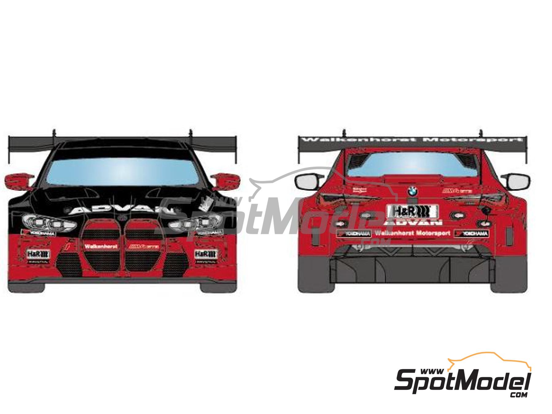 Image 4: BMW M4 GT3 Walkenhorst Motorsport Team sponsored by Yokohama Advan - 24 Hours N&uuml;rburgring, NLS N&uuml;rburgring Endurance Series 2023 | Marking / livery in 1/24 scale manufactured by LB Production (ref.&nbsp;LB-24115, also LB24115)
