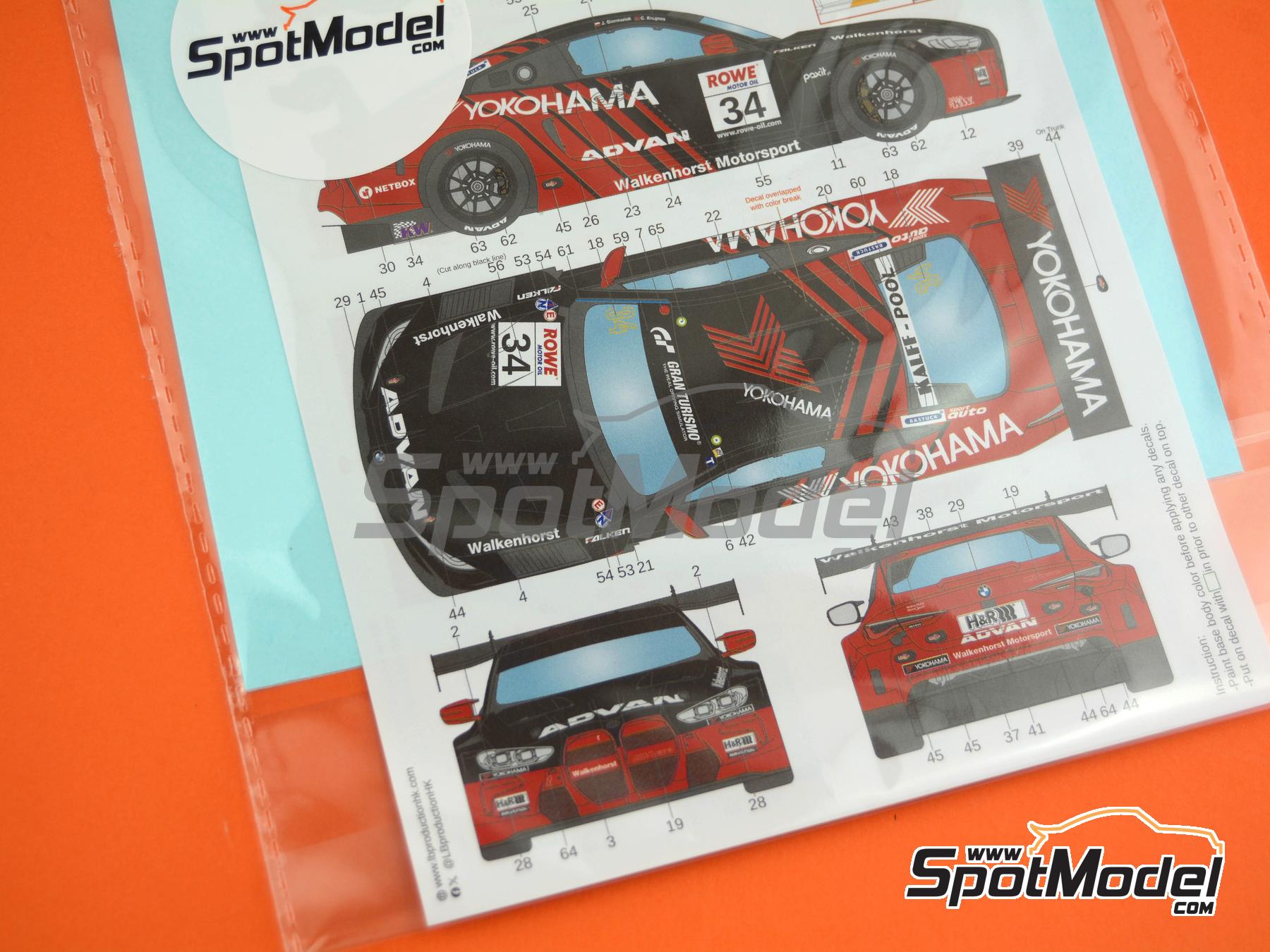 Image 8: BMW M4 GT3 Walkenhorst Motorsport Team sponsored by Yokohama Advan - 24 Hours N&uuml;rburgring, NLS N&uuml;rburgring Endurance Series 2023 | Marking / livery in 1/24 scale manufactured by LB Production (ref.&nbsp;LB-24115, also LB24115)