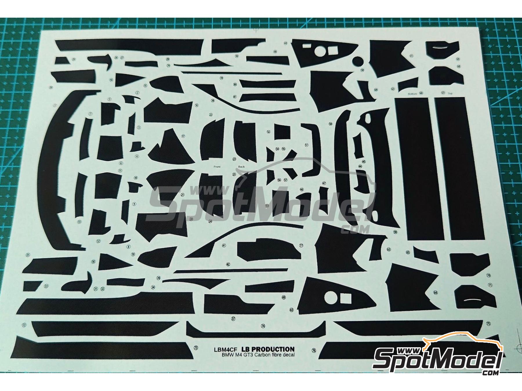 Image 4: BMW M4 GT3 Equipo Turner Motorsport patrocinado por H&R - 24 Horas de Daytona, Campeonato IMSA WeatherTech SportsCar 2024 | Decoraci&oacute;n en escala&nbsp;1/24 fabricado por LB Production (ref.&nbsp;LB-24120, tambien LB24120)