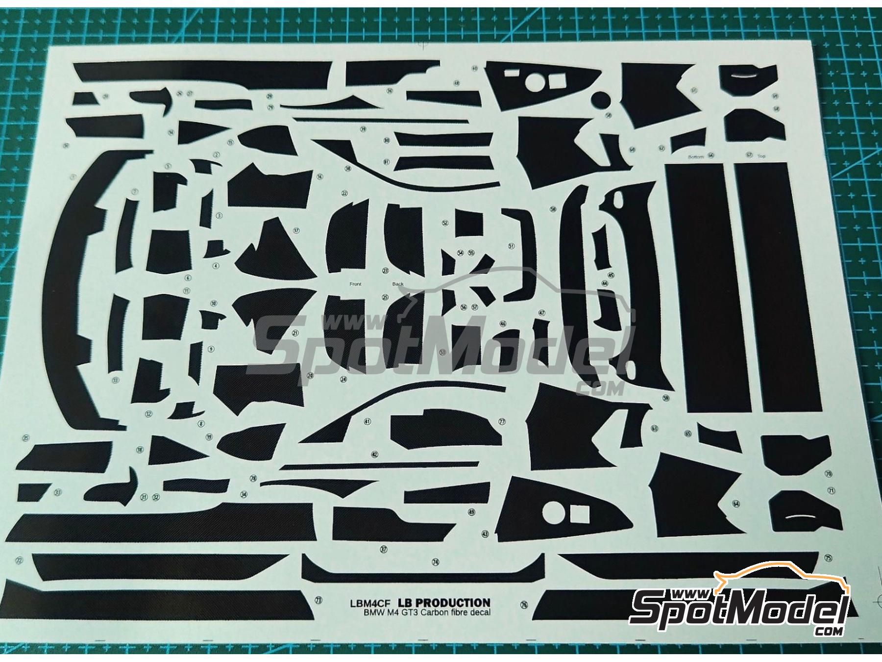 Image 4: BMW M4 GT3 Equipo Turner Motorsport patrocinado por Liqui Molly - Campeonato IMSA WeatherTech SportsCar 2024 | Decoraci&oacute;n en escala&nbsp;1/24 fabricado por LB Production (ref.&nbsp;LB-24121, tambien LB24121)