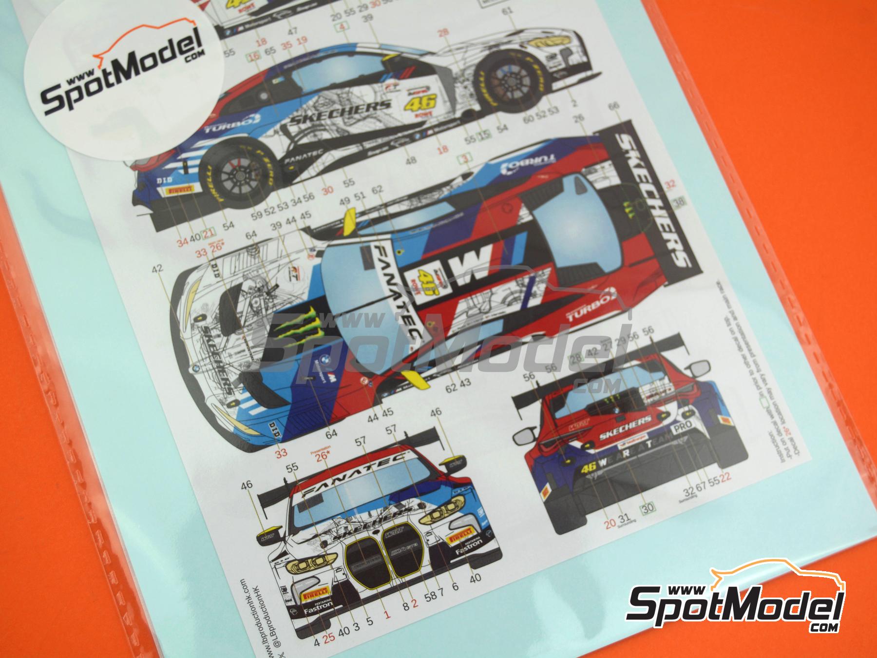 Image 3: BMW M4 GT3 WRT Team sponsored by Skechers, Pertamax Turbo - CrowdStrike 24 Hours of Spa 2024 | Marking / livery in 1/24 scale manufactured by LB Production (ref.&nbsp;LB-24123, also LB24123)