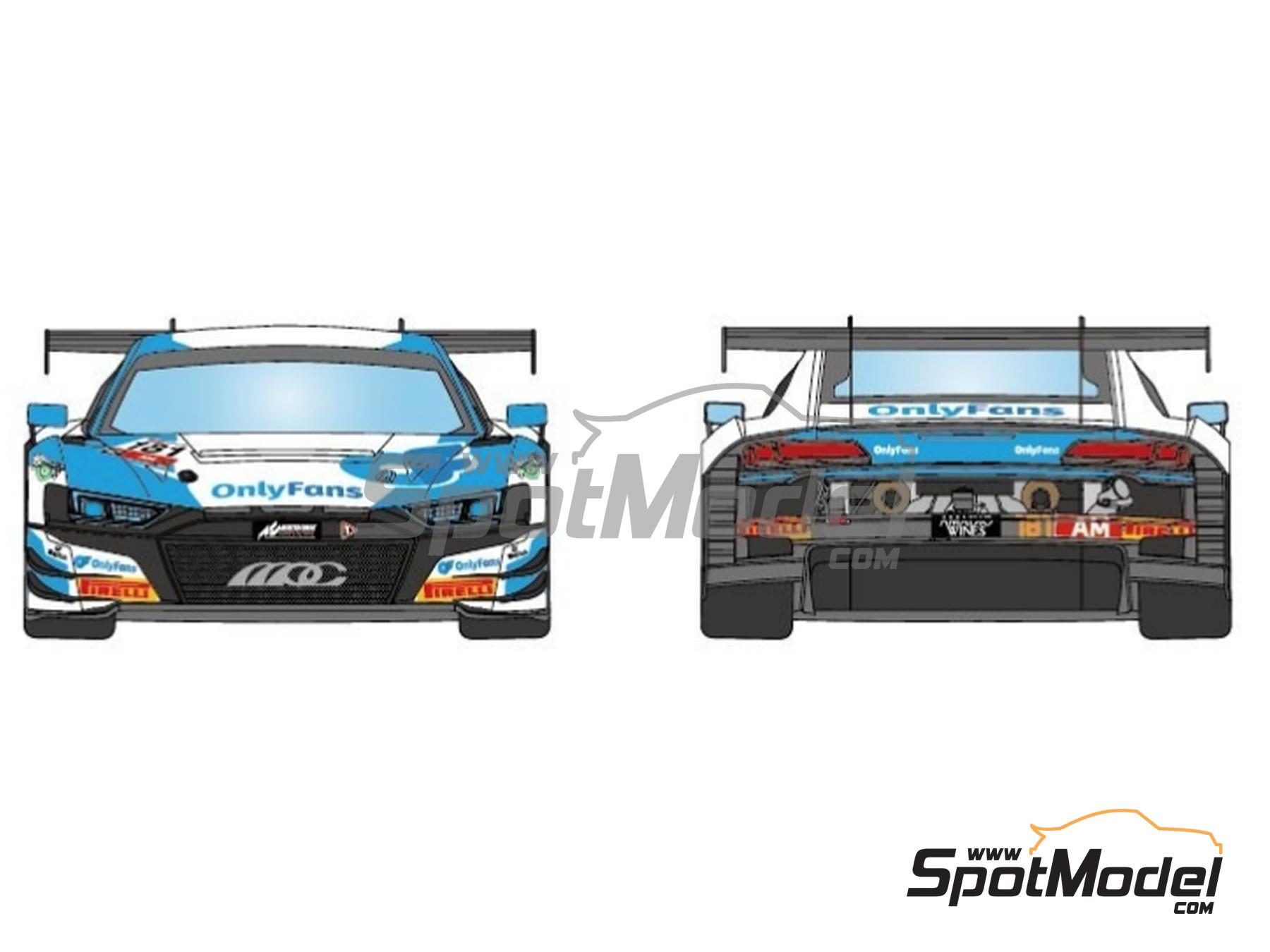 Image 4: Audi R8 LMS GT3 Evo II Equipo Melbourne Performance Centre patrocinado por Only Fans - GT World Challenge Australia 2025 | Decoraci&oacute;n en escala&nbsp;1/24 fabricado por LB Production (ref.&nbsp;LB-24124, tambien LB24124)