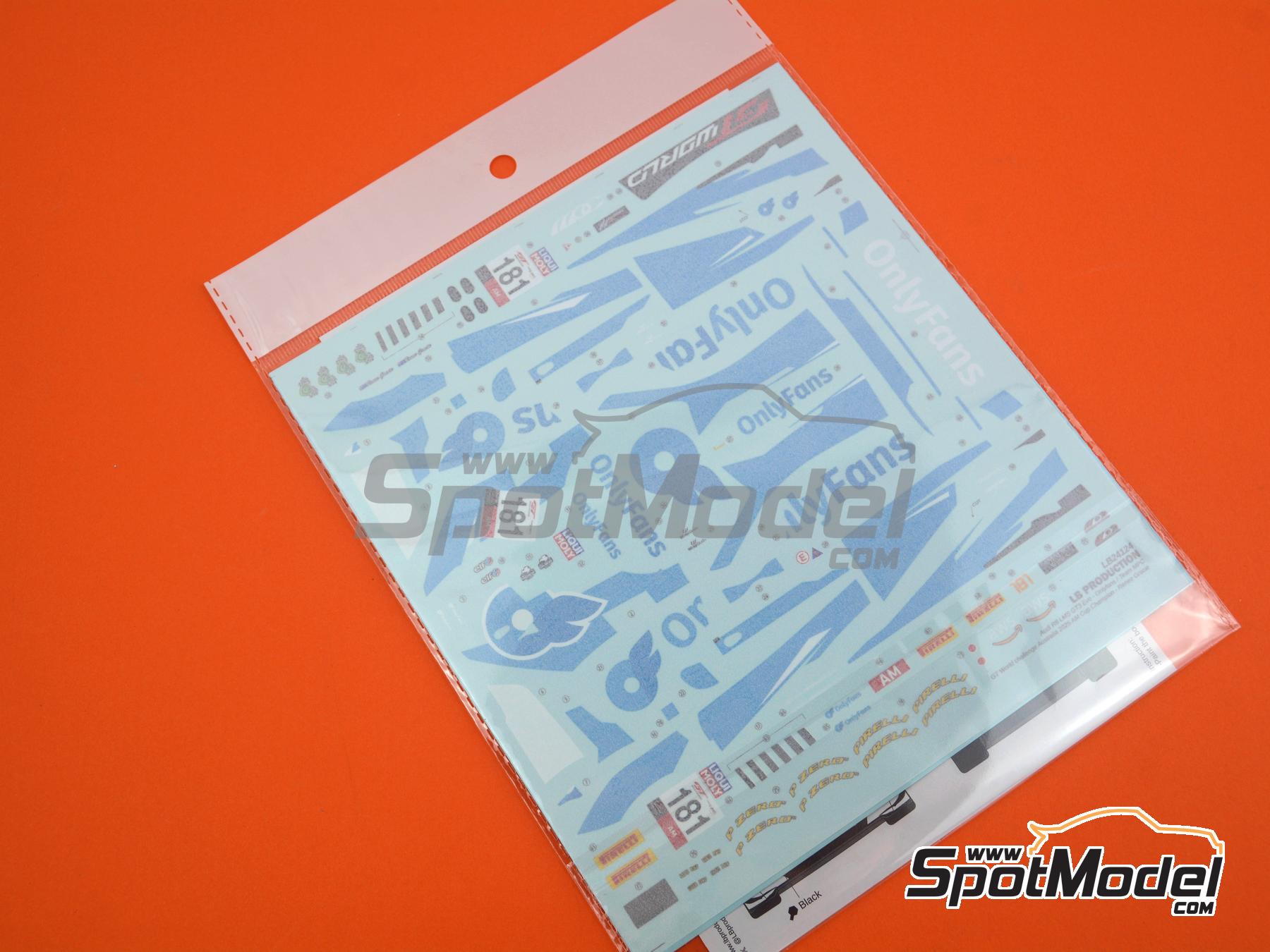 Image 8: Audi R8 LMS GT3 Evo II Equipo Melbourne Performance Centre patrocinado por Only Fans - GT World Challenge Australia 2025 | Decoraci&oacute;n en escala&nbsp;1/24 fabricado por LB Production (ref.&nbsp;LB-24124, tambien LB24124)