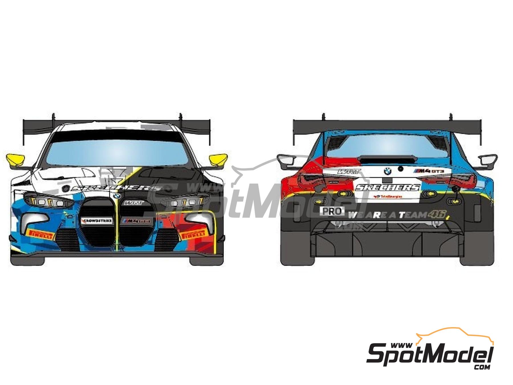 Image 5: BMW M4 GT3 Evo WRT Team sponsored by Skechers, H&R - GT World Challenge Europe , CrowdStrike 24 Hours of Spa 2025 | Marking / livery in 1/24 scale manufactured by LB Production (ref.&nbsp;LB-24127, also LB24127)