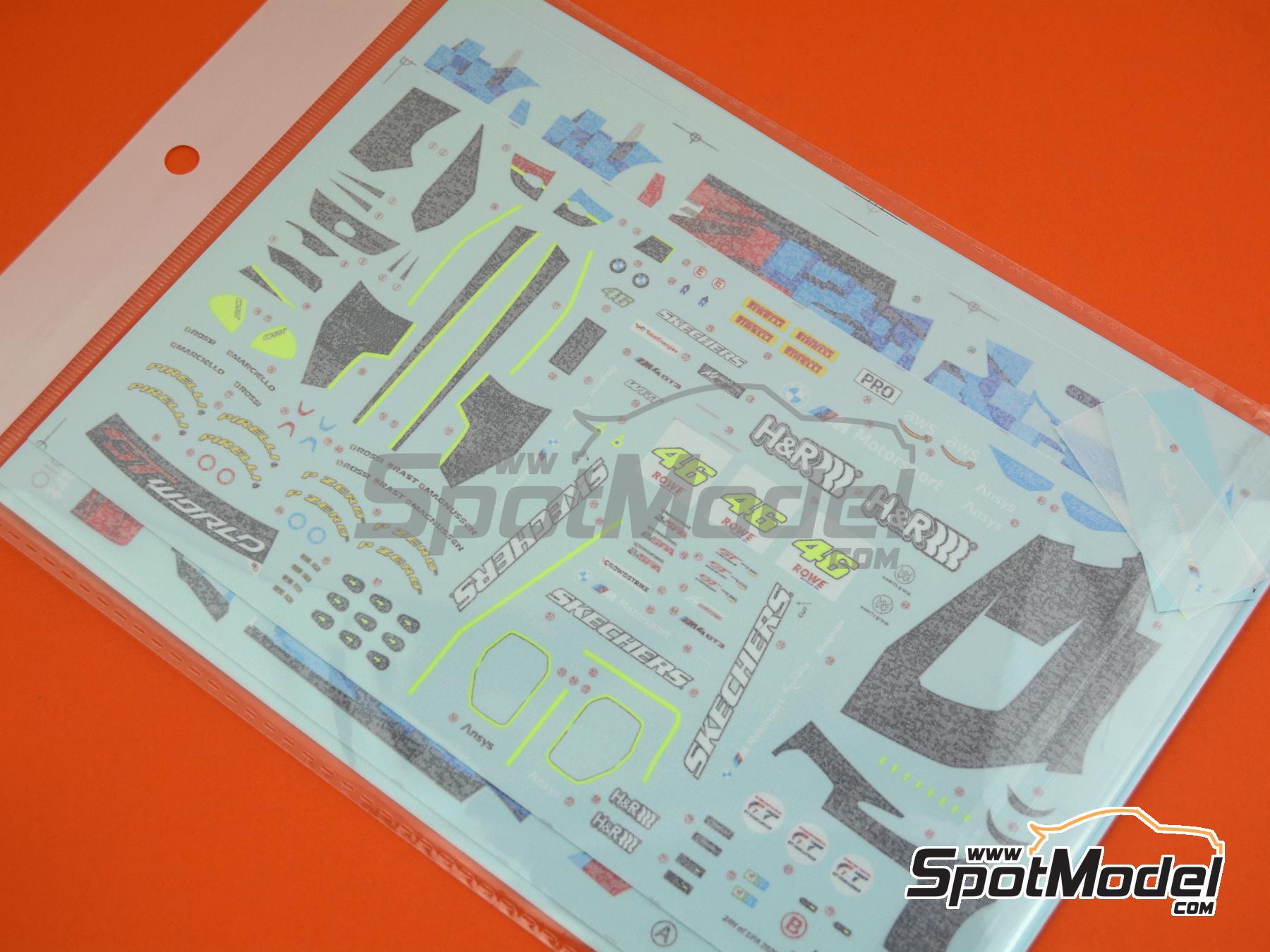 Image 8: BMW M4 GT3 Evo WRT Team sponsored by Skechers, H&R - GT World Challenge Europe , CrowdStrike 24 Hours of Spa 2025 | Marking / livery in 1/24 scale manufactured by LB Production (ref.&nbsp;LB-24127, also LB24127)