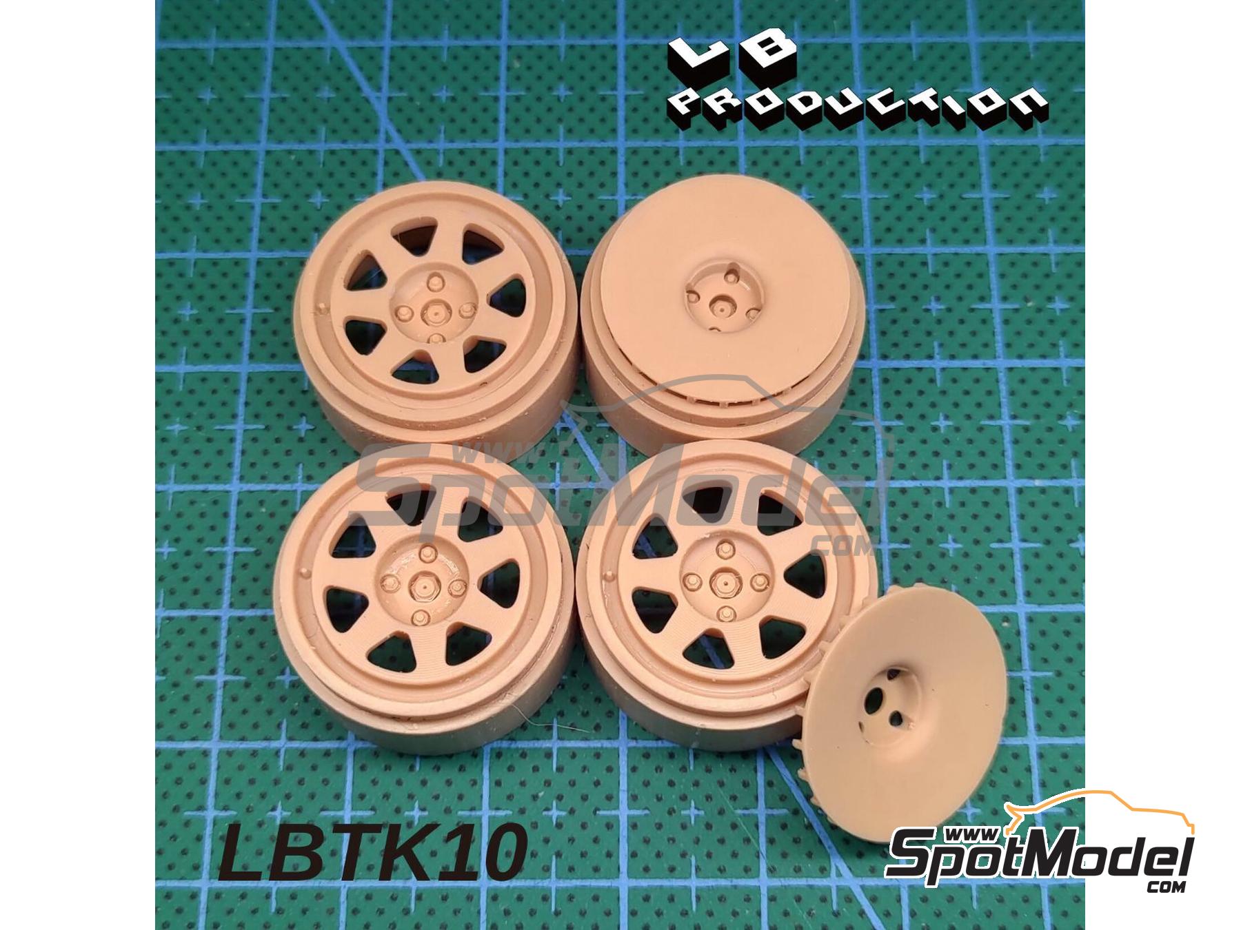 Image 1: TecnoMagnesio 17 inches with turbo fan set | Rims in 1/24 scale manufactured by LB Production (ref. LB-TK10, also LBTK10)