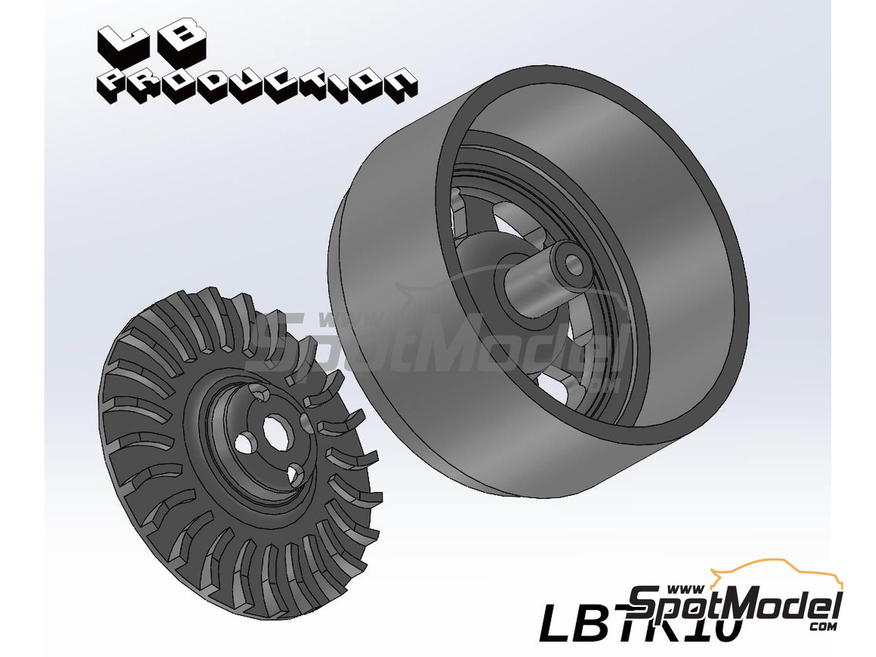 Image 3: TecnoMagnesio 17 inches with turbo fan set | Rims in 1/24 scale manufactured by LB Production (ref. LB-TK10, also LBTK10)
