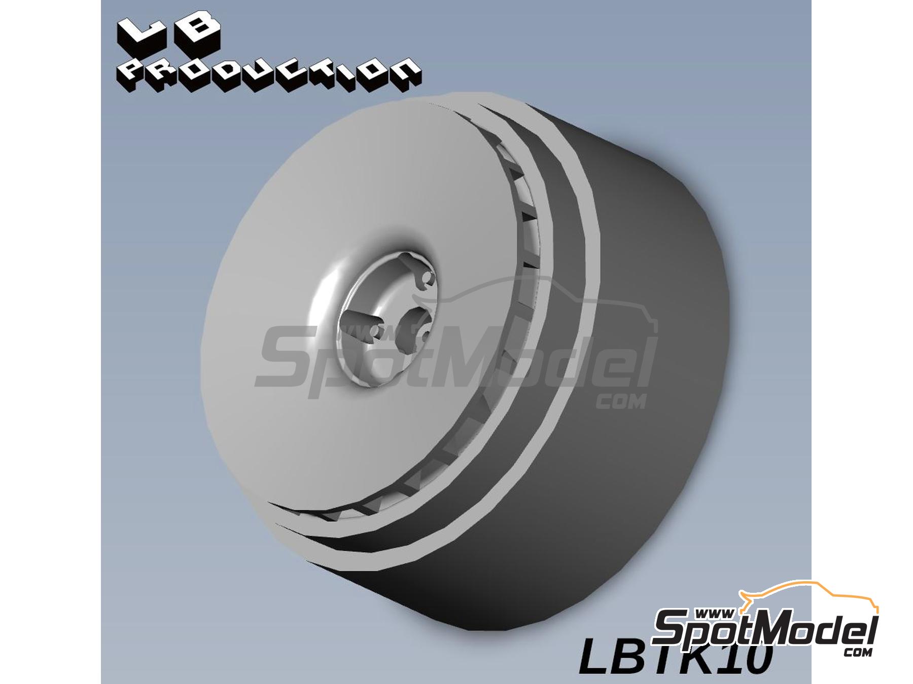 Image 4: TecnoMagnesio 17 inches with turbo fan set | Rims in 1/24 scale manufactured by LB Production (ref. LB-TK10, also LBTK10)