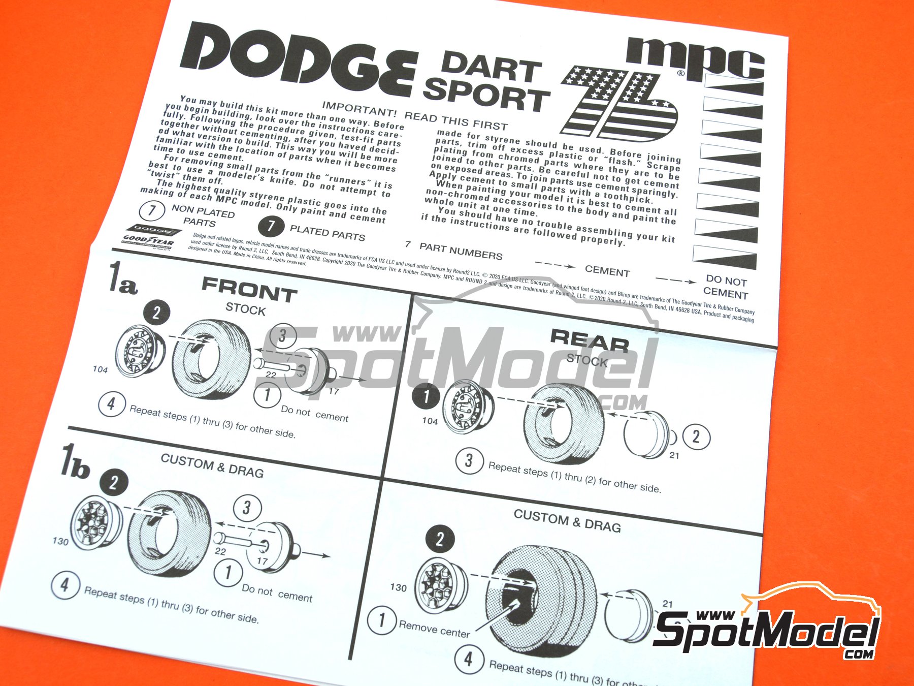 MPC 1976 Dodge Dart Sport 1:25 scale model car kit Stock Street or Drag 925 